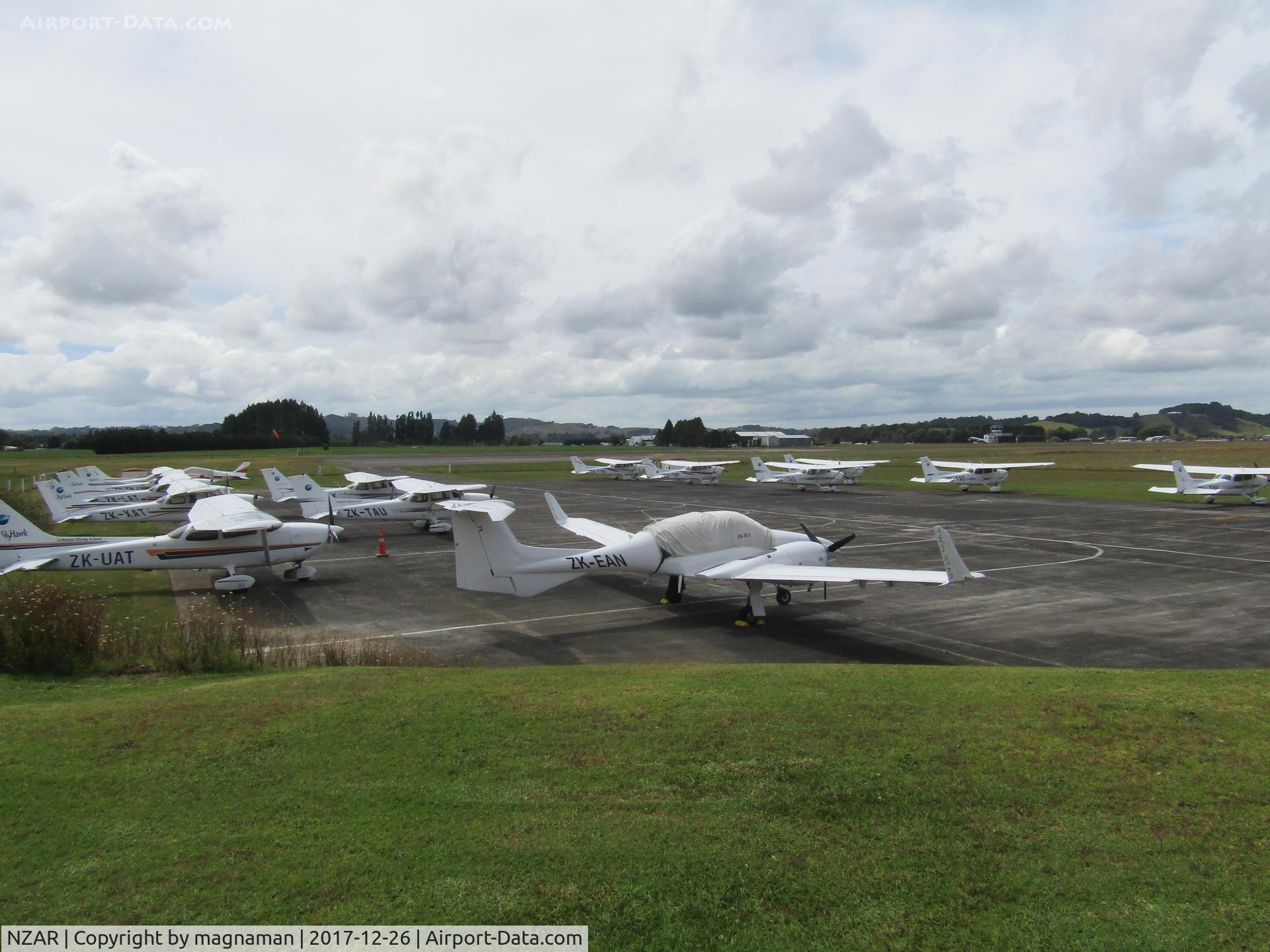 Ardmore Airport, Auckland New Zealand (NZAR) - busy (closed) flying school ramp today