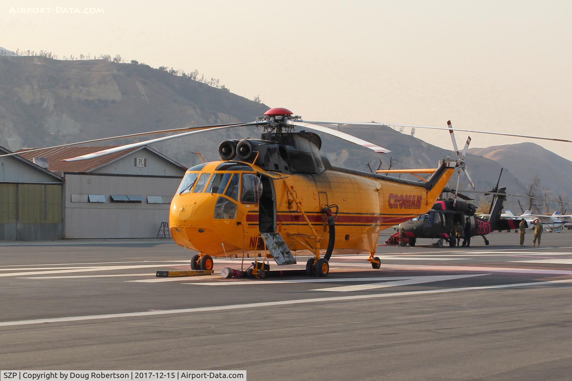 Santa Paula Airport (SZP) - N1043T 1982 Sikorsky S-61A Firebomber at SZP Firebase.  The S-61A is a version of the US Navy/Marine Corps Sea King without the floats.