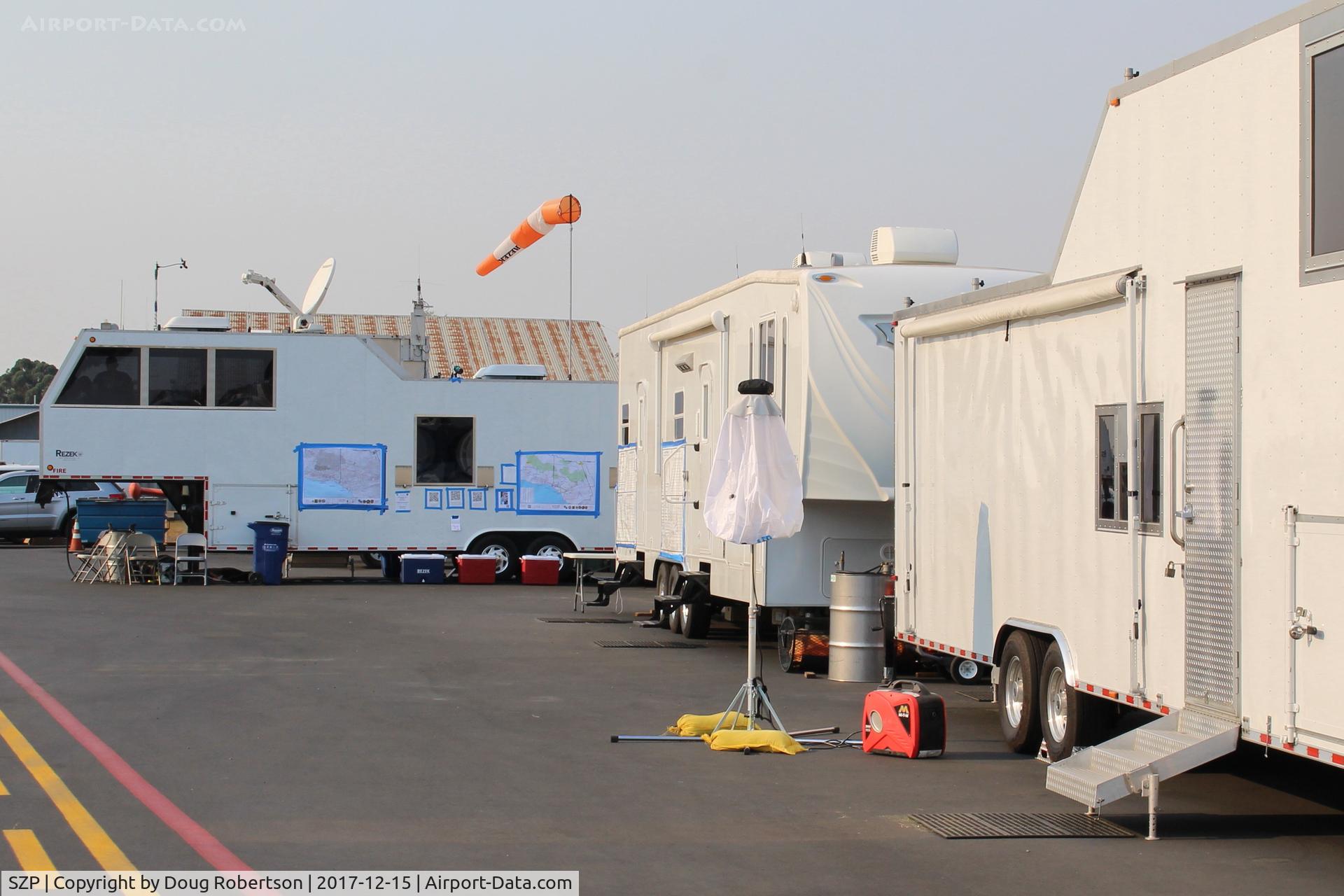 Santa Paula Airport (SZP) - SZP Thomas Fire Firebase Support Equipment Center