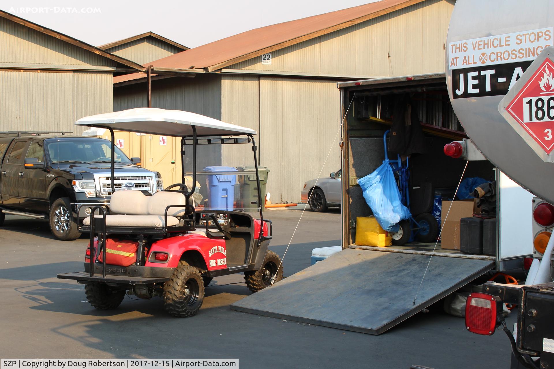 Santa Paula Airport (SZP) - Thomas Fire Firebase support equipment, vehicles, etc.