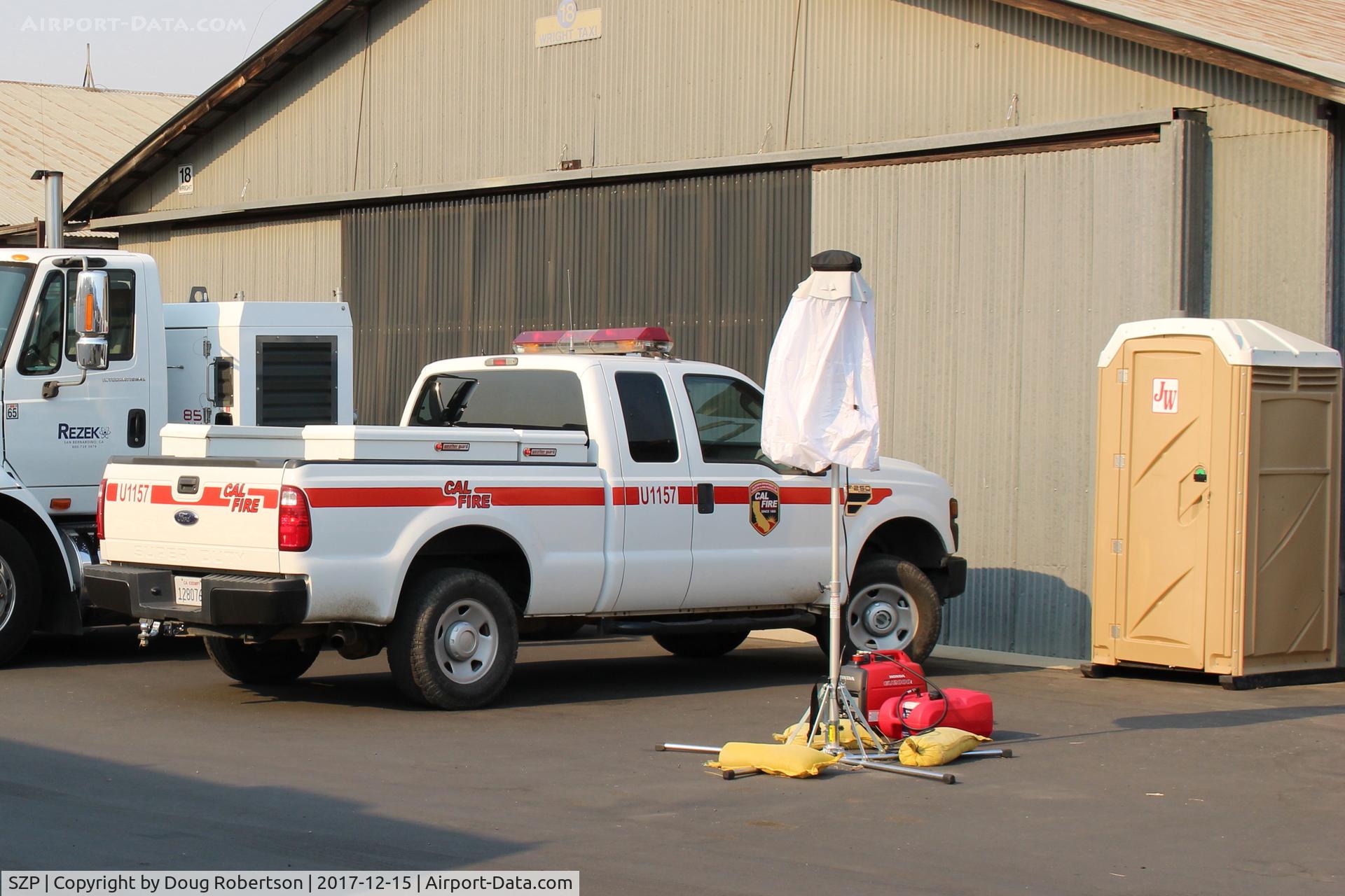 Santa Paula Airport (SZP) - Cal-Fire and other's support at the Thomas Fire FireBase