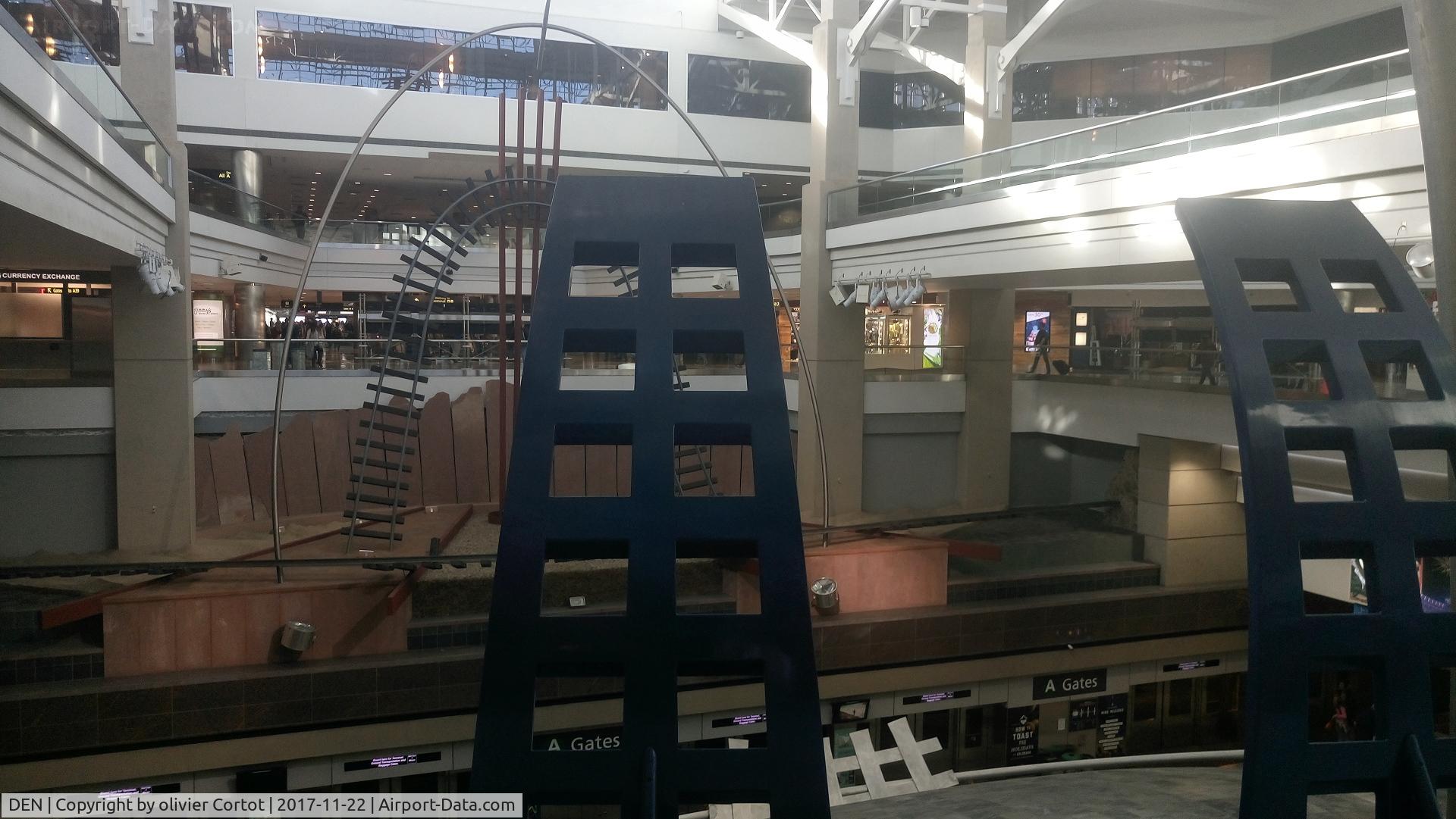 Denver International Airport (DEN) - view on the railway shuttle terminal