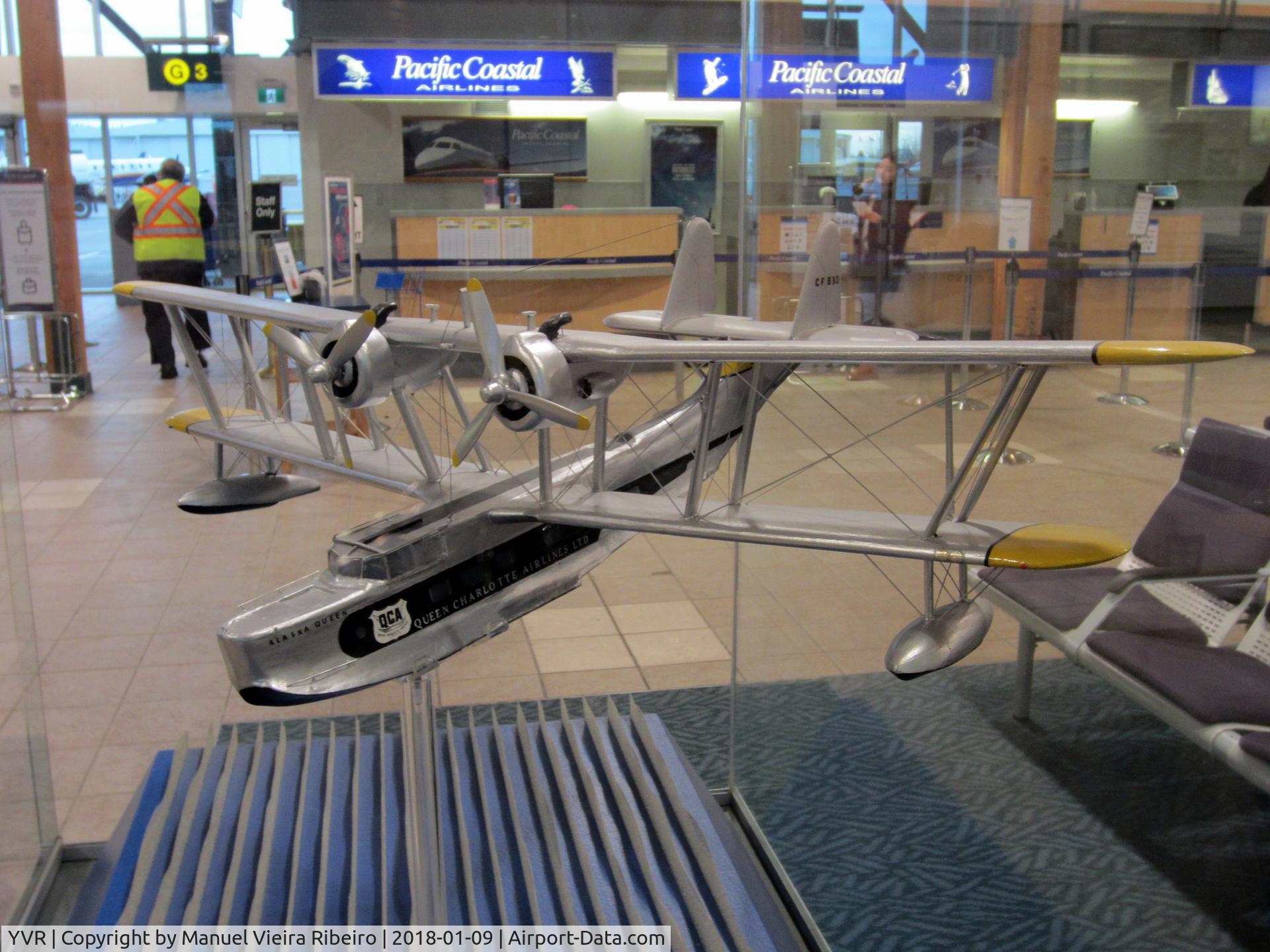 Vancouver International Airport, Vancouver, British Columbia Canada (YVR) - YVR South Terminal. Model of Vickers Supermarine Stanraer flying boat
