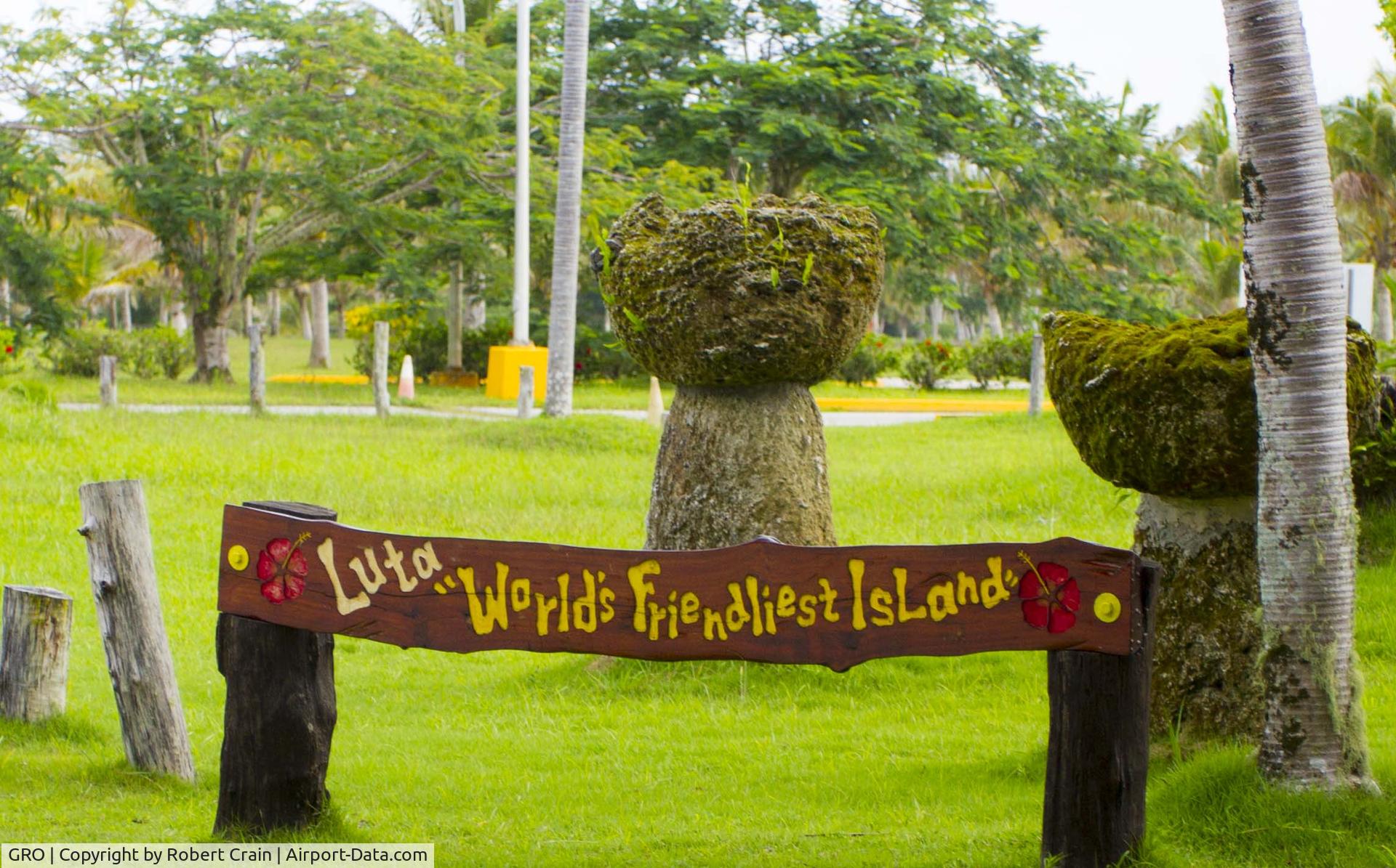 Benjamin Taisacan Mangiona International Airport (GRO) - Airport Sign