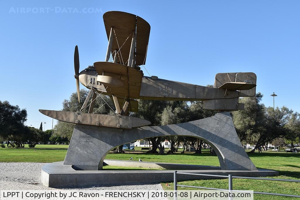 Portela Airport (Lisbon Airport), Portela, Loures (serves Lisbon) Portugal (LPPT) - Sacadura Cabral and Gago Coutinho Monument near Belem tower
