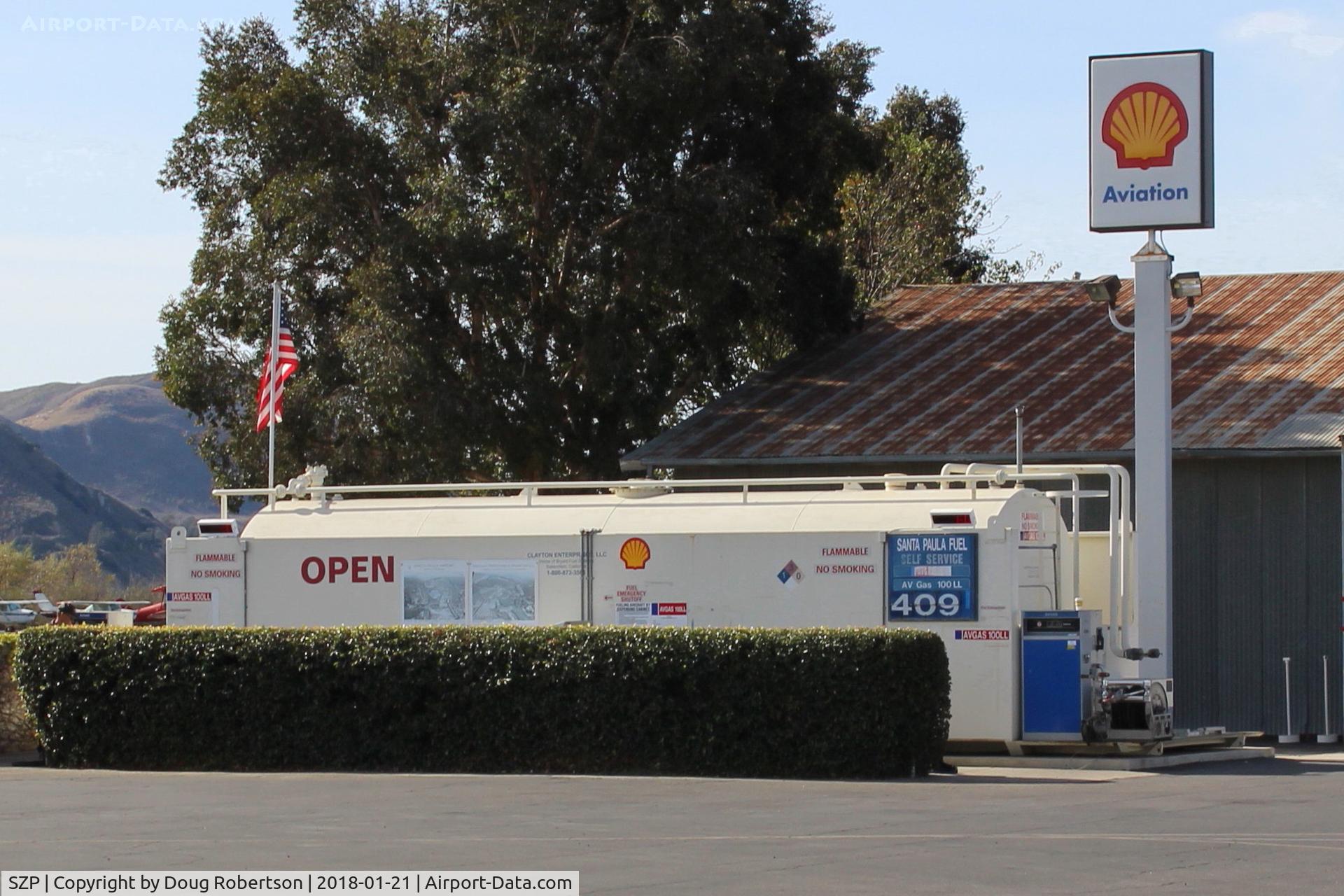 Santa Paula Airport (SZP) - Santa Paula SHELL 100LL self-serve Fuel Dock, no price change