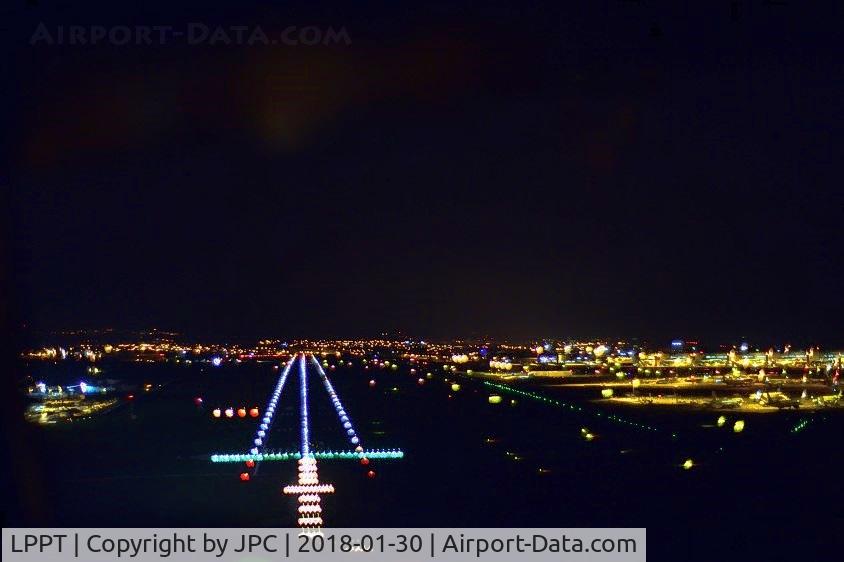 Portela Airport (Lisbon Airport), Portela, Loures (serves Lisbon) Portugal (LPPT) - Landing at night