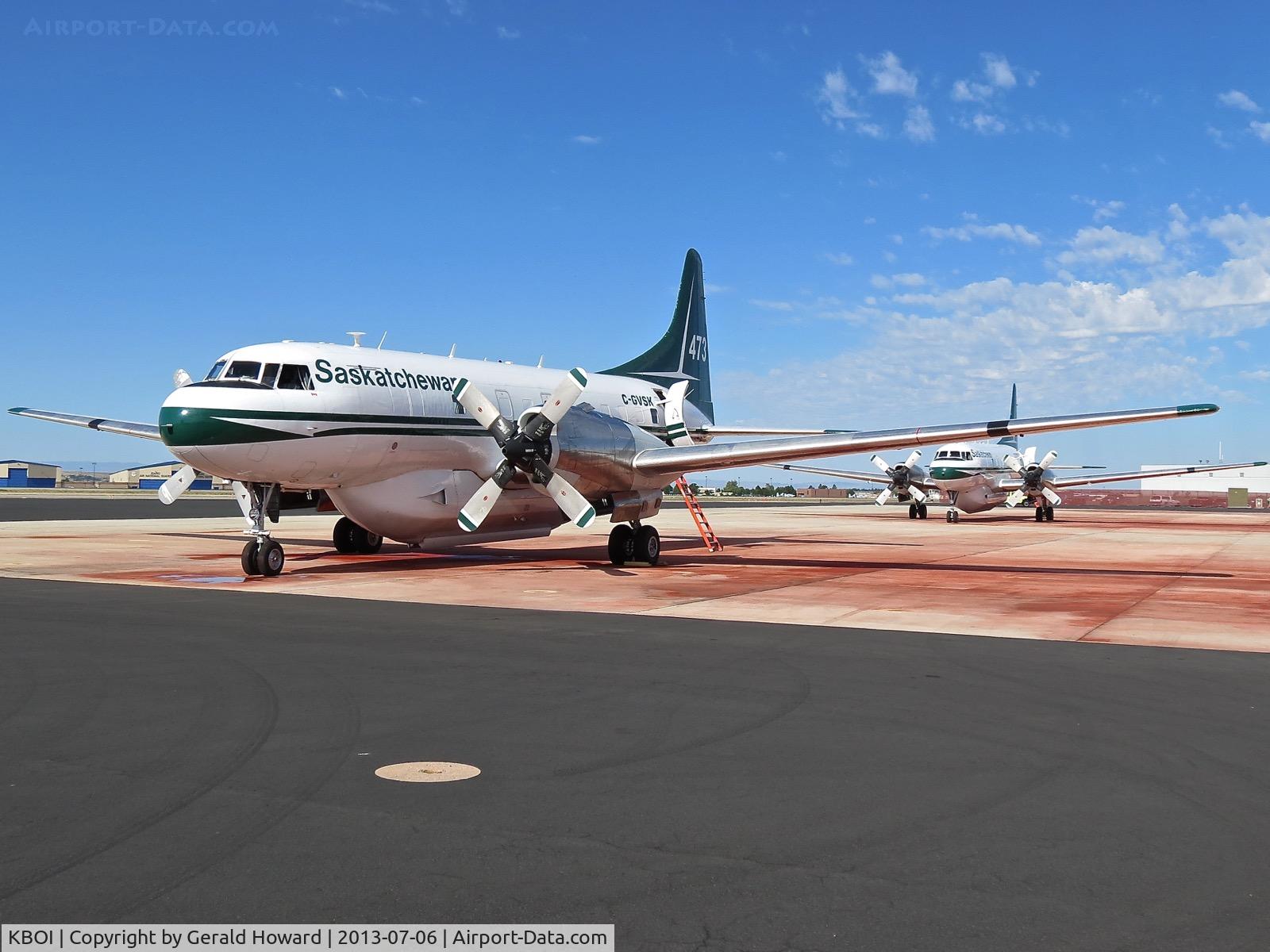 Boise Air Terminal/gowen Fld Airport (BOI) - Two Canadian Fire Tankers on the NIFC ramp.