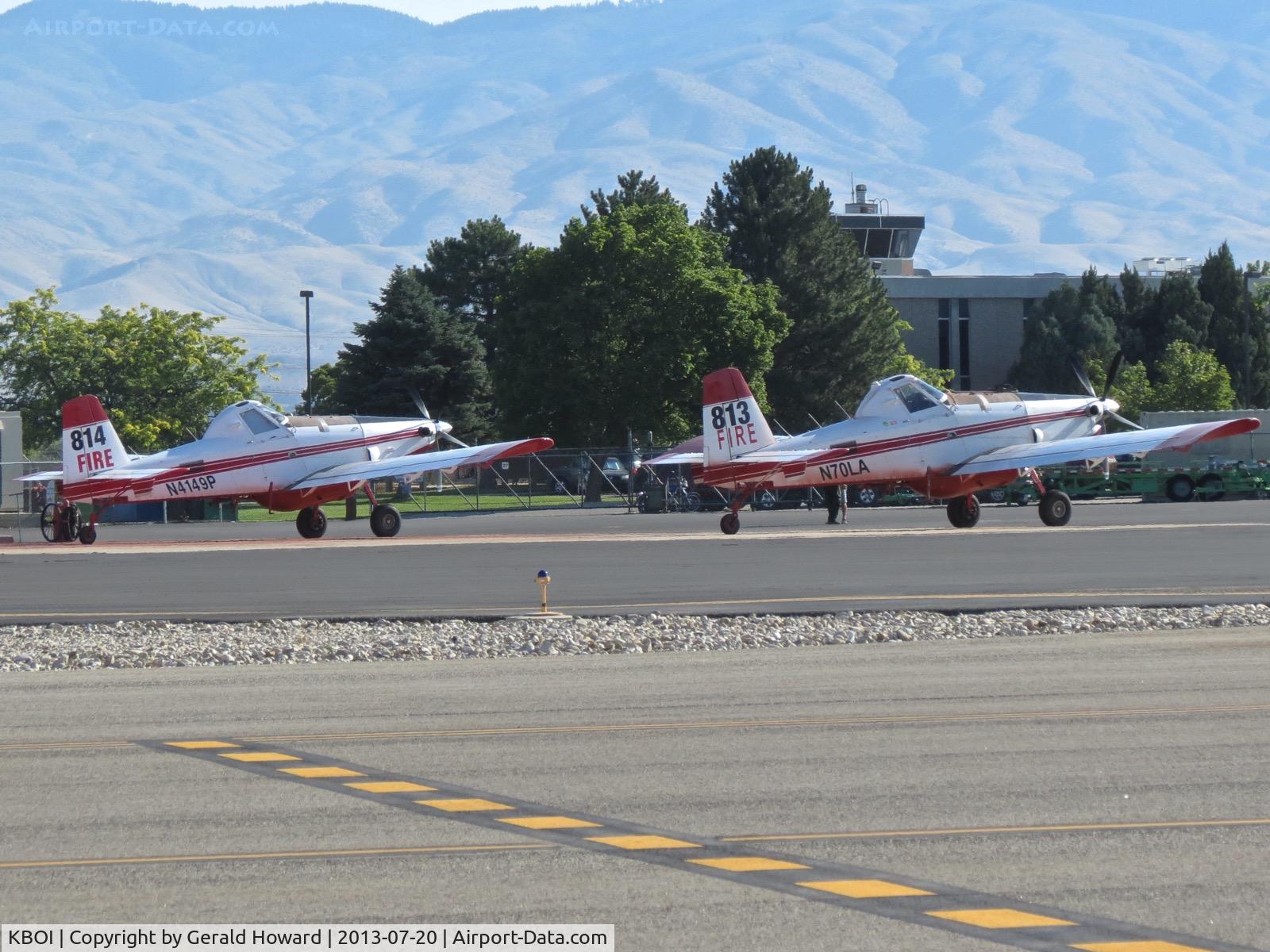 Boise Air Terminal/gowen Fld Airport (BOI) - Two Air Tractors parked on the NIFC ramp.