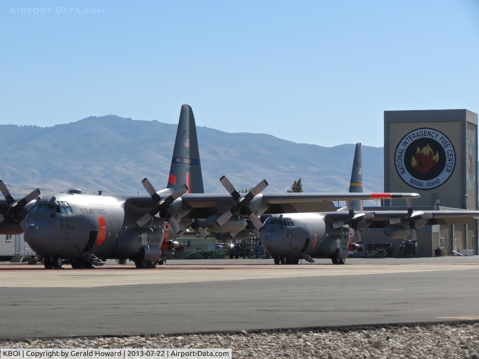 Boise Air Terminal/gowen Fld Airport (BOI) - C-130Hs parked on the NIFC ramp.
