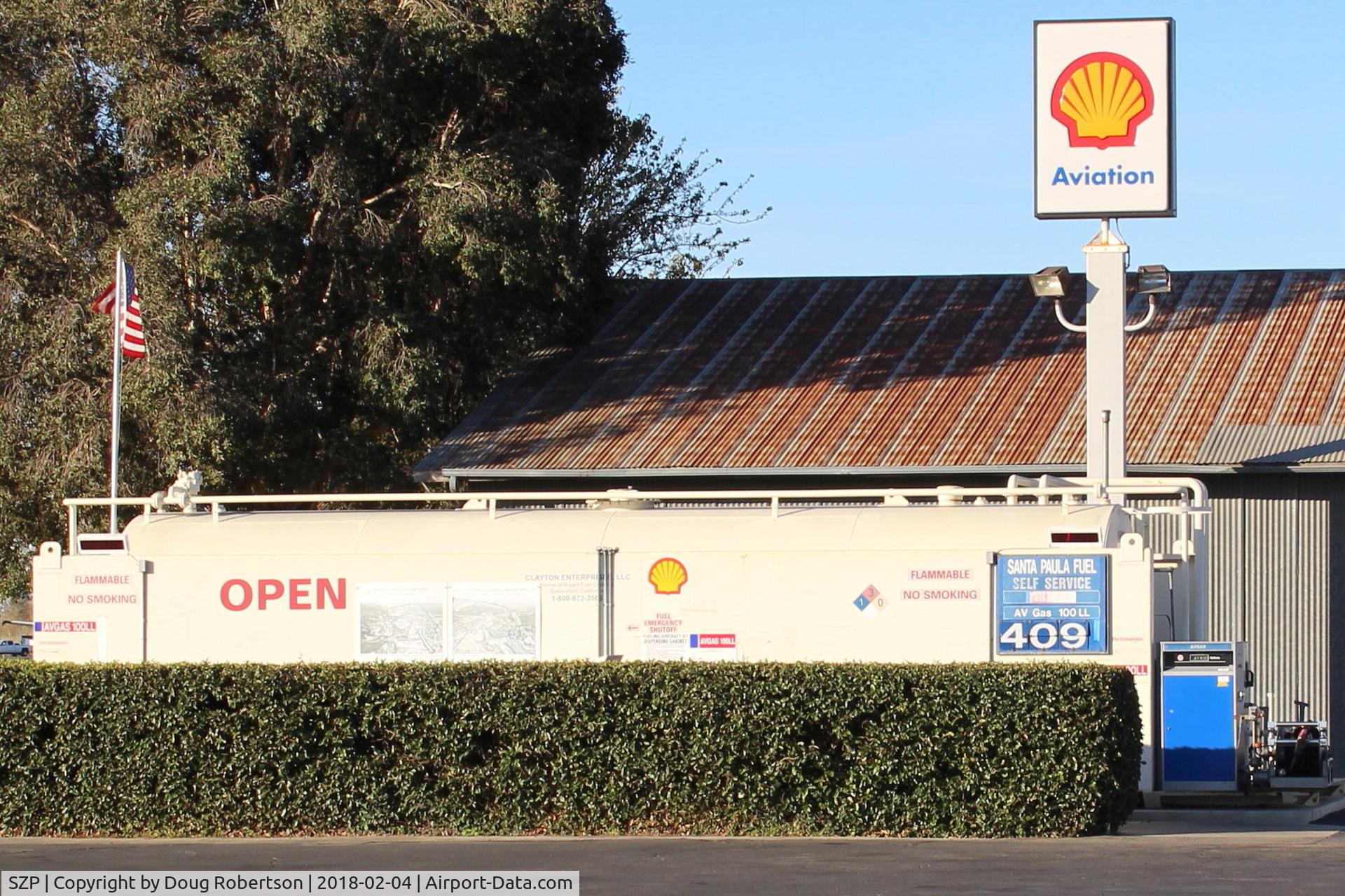 Santa Paula Airport (SZP) - Santa Paula SHELL 100LL self-service Fuel Dock, no price change