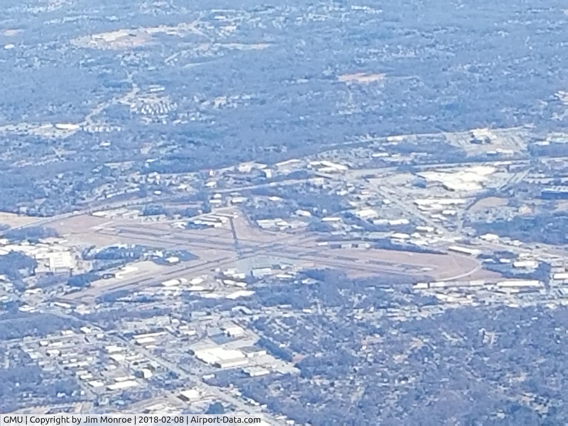 Greenville Downtown Airport (GMU) - From 9,000 feet on an Angel Flight from ATlanta to Winston Salem