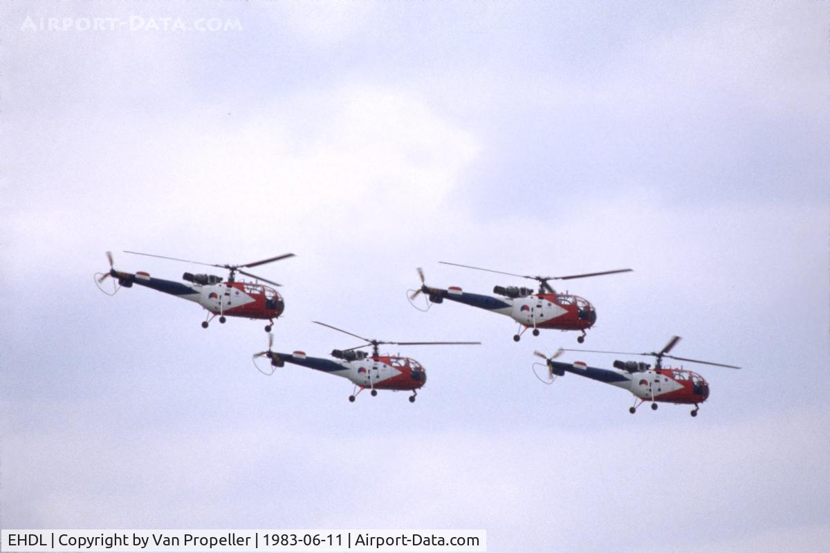 Deelen Airbase Airport, Deelen Netherlands (EHDL) - Deelen Air Base Open Day 1983: Royal Netherlands Air Force helicopter display team 