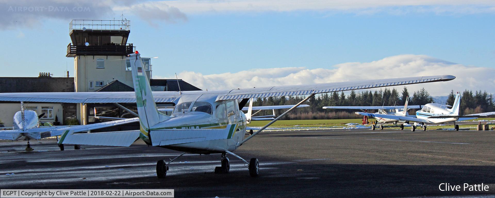 Perth Airport (Scotland), Perth, Scotland United Kingdom (EGPT) - Apron scene at EGPT