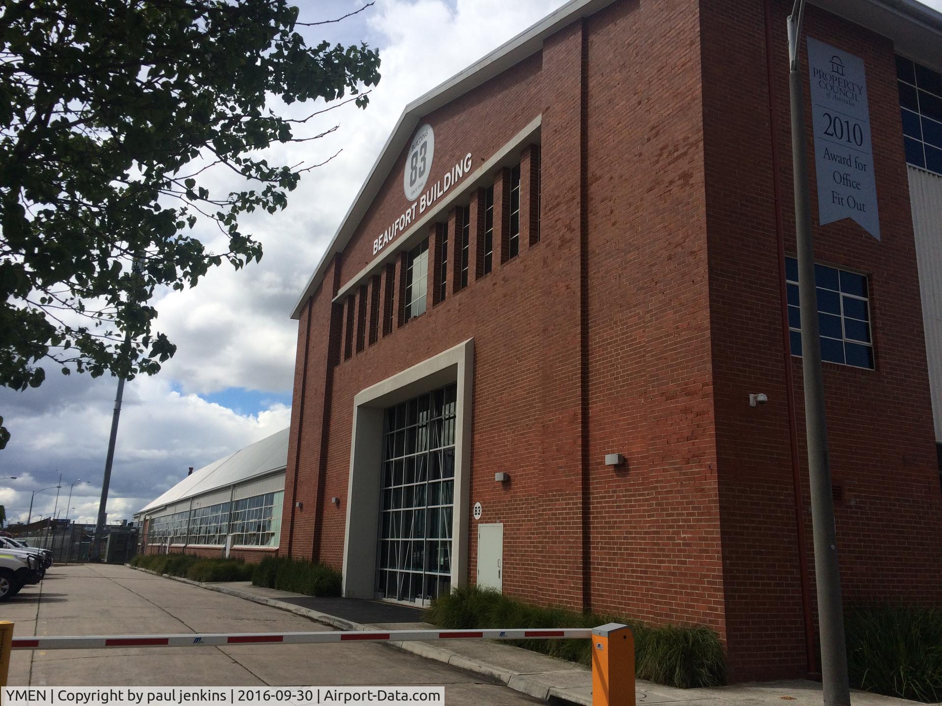 Essendon Airport, Essendon North, Victoria Australia (YMEN) - During World War 2, Essendon Airport became a site of bomber aircraft manufacturing and assembling with Beaufort Bombers being built, hence the buildings now being named after the aircraft.  