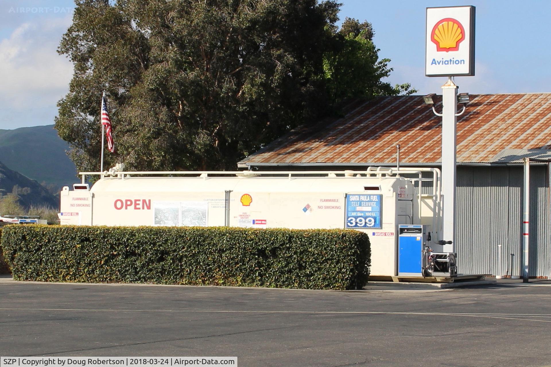 Santa Paula Airport (SZP) - Santa Paula SHELL 100LL Self-Serve Fuel Dock, no price change
