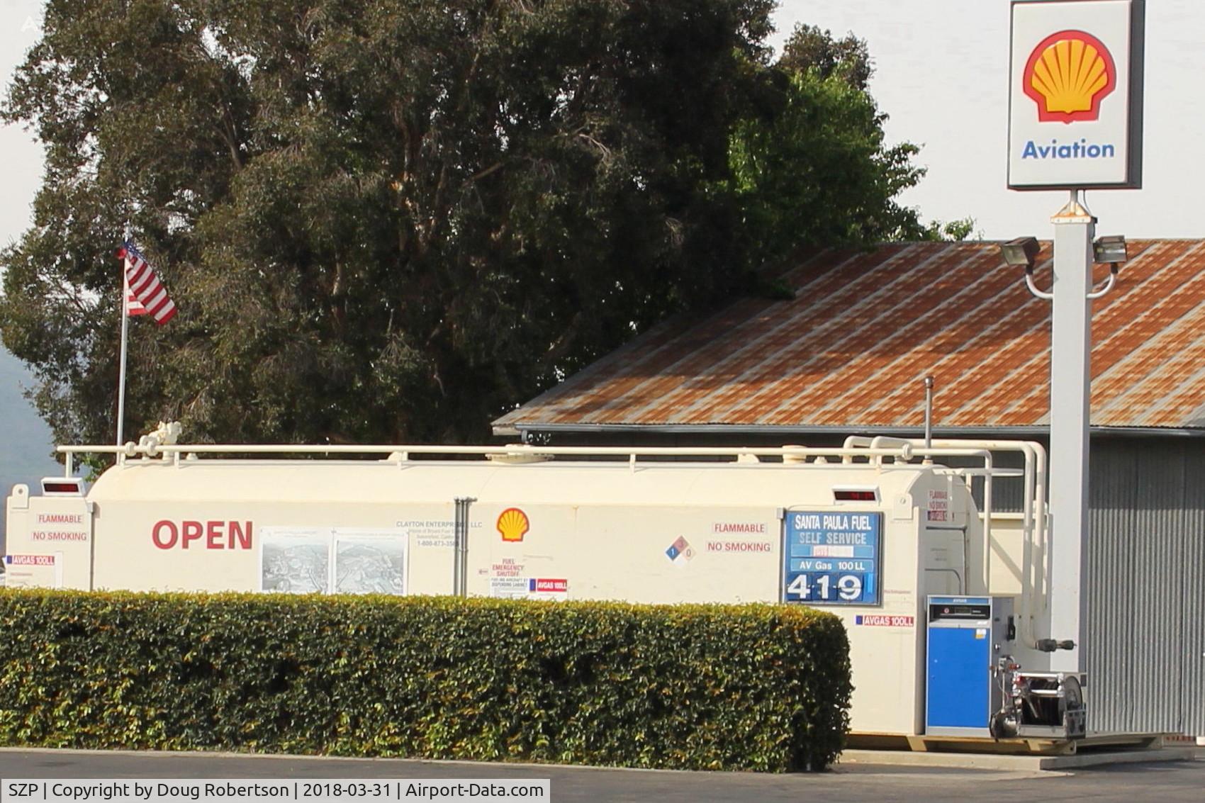 Santa Paula Airport (SZP) - Santa Paula SHELL 100LL Self-Serve Fuel Dock, note price increase, but still cheapest in the three County airports.