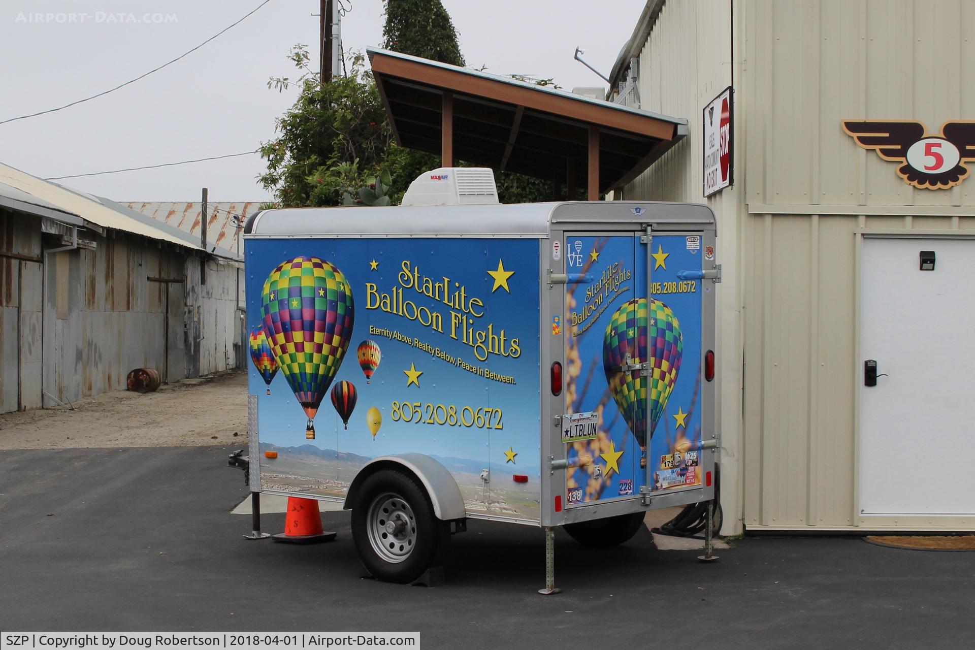 Santa Paula Airport (SZP) - 2001 Lindstrand 90A Hot Air Balloon *STARLITE*, AX-8 Class in it's trailer at SZP