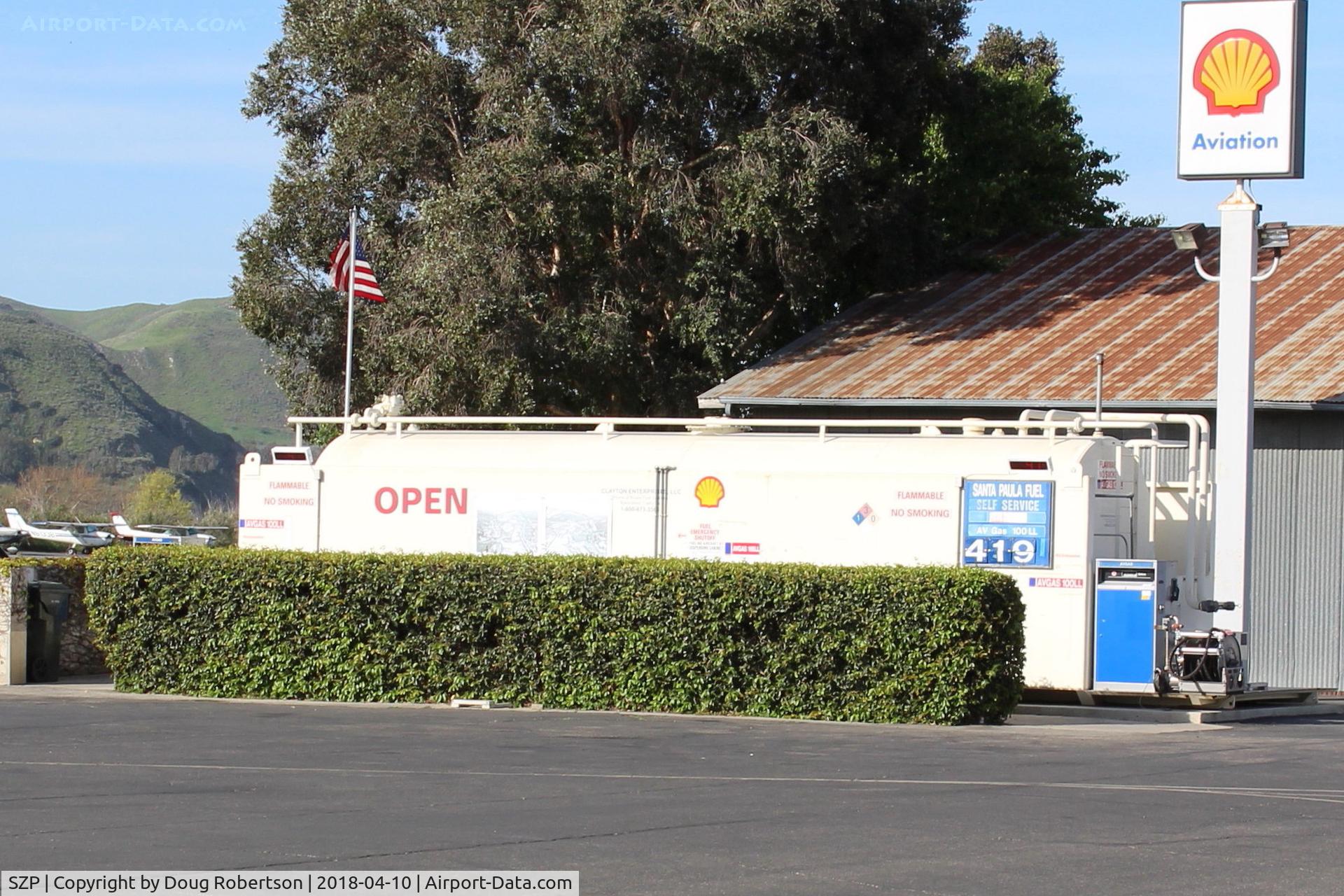 Santa Paula Airport (SZP) - Santa Paula SHELL 100LL Self-Serve Fuel Dock, no price change