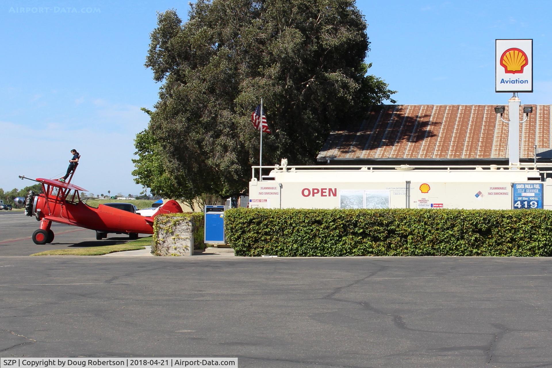 Santa Paula Airport (SZP) - Santa Paula Airport SHELL 100LL Self-Serve Fuel Dock. No price change.