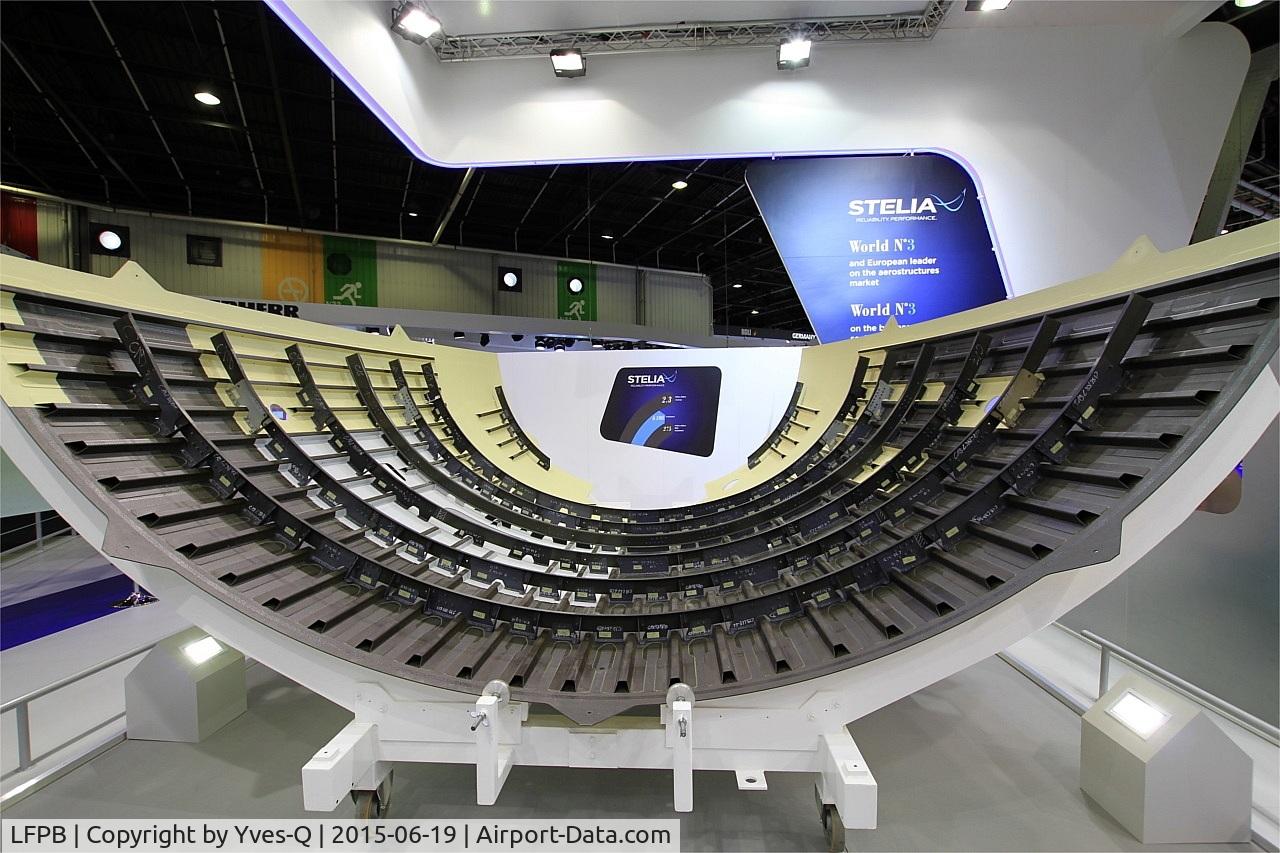 Paris Airport,  France (LFPB) - Stelia nose fuselage lower shell of Airbus A350-900 XWB, Paris-Le Bourget Air Show 2015