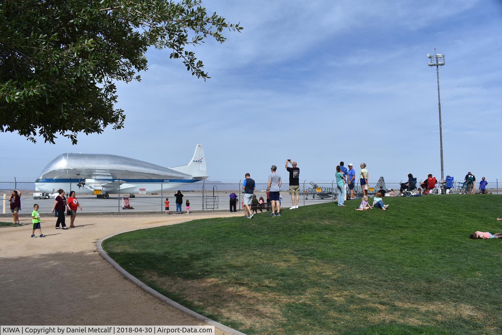 Phoenix-mesa Gateway Airport (IWA) - A crowd gathered at the Lynn Kusy Park at Phoenix-Mesa Gateway Airport, to see the Super Guppy