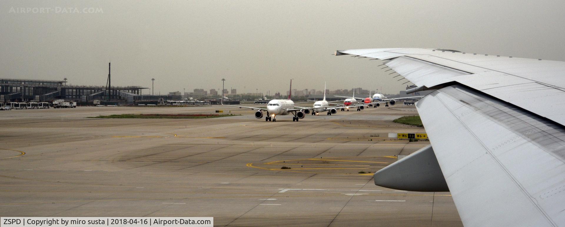 Shanghai Pudong International Airport, Shanghai China (ZSPD) - Waiting for take-off at Shanghai-Pudong International Airport
