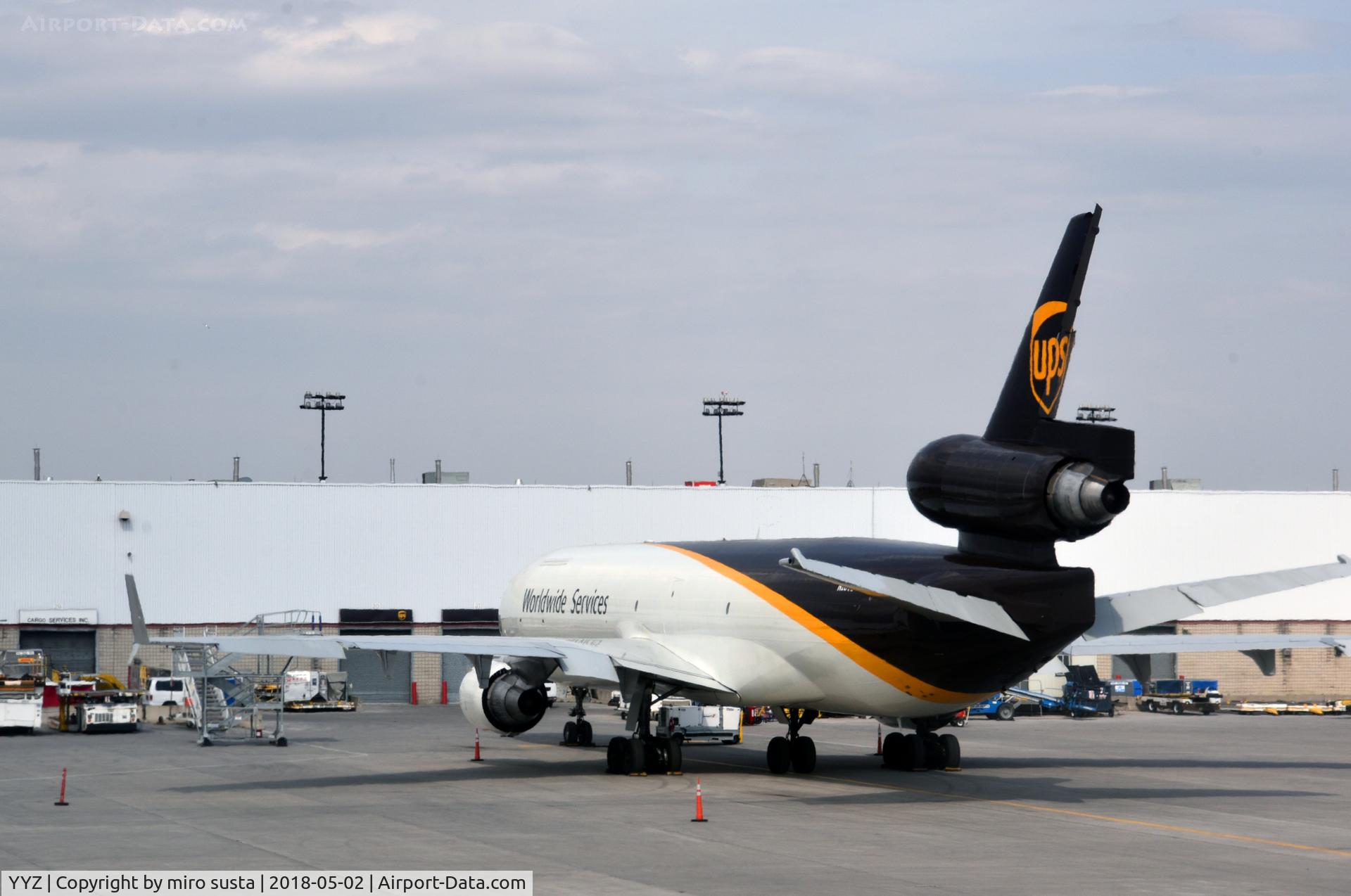Toronto Pearson International Airport (Toronto/Lester B. Pearson International Airport, Pearson Airport), Toronto, Ontario Canada (YYZ) - UPS McDonnell Douglas MD11-F airplane at Toronto Pearson International Airport, Canada