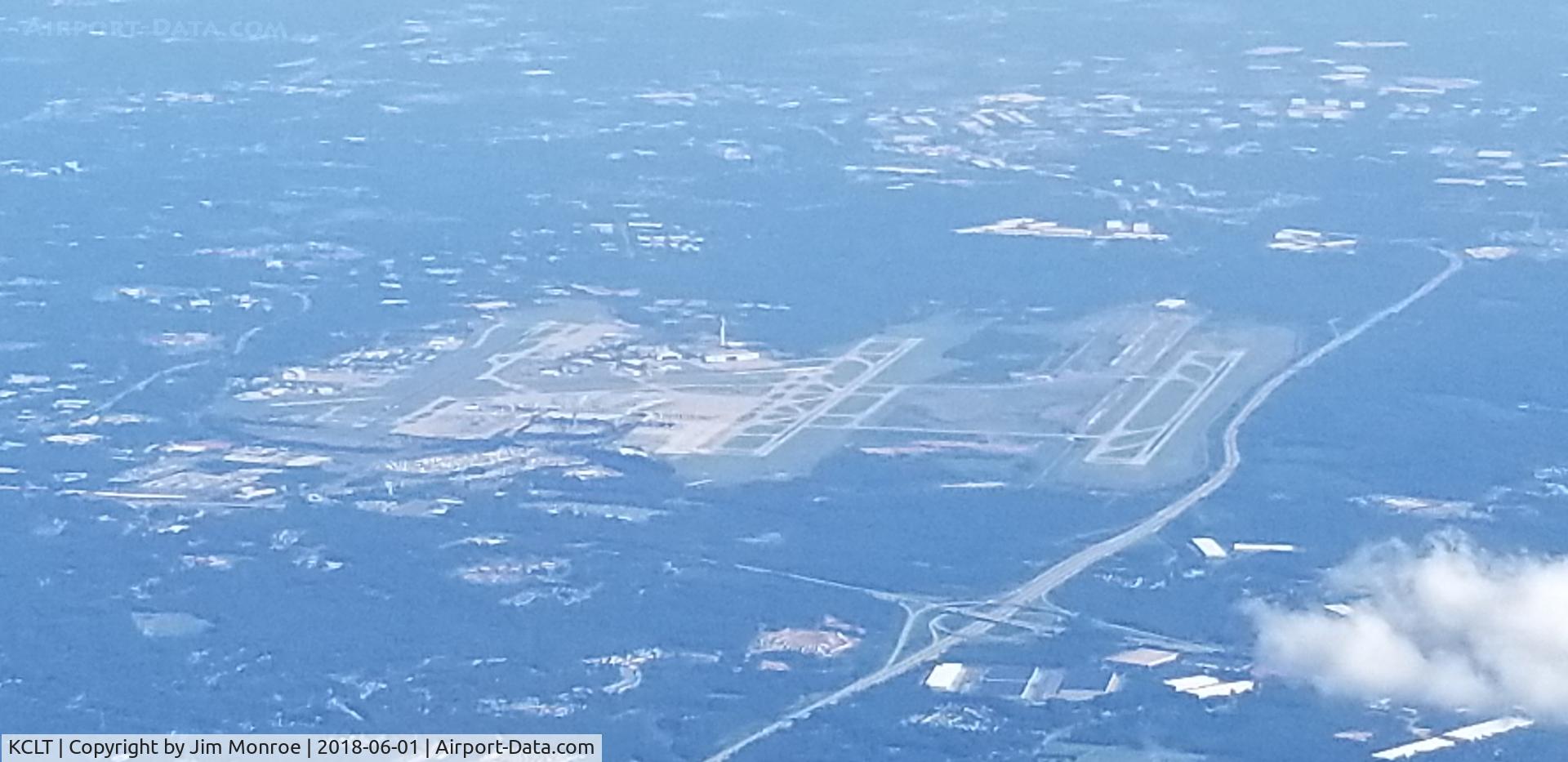 Charlotte/douglas International Airport (CLT) - Passing over the top at 10,500 feet.