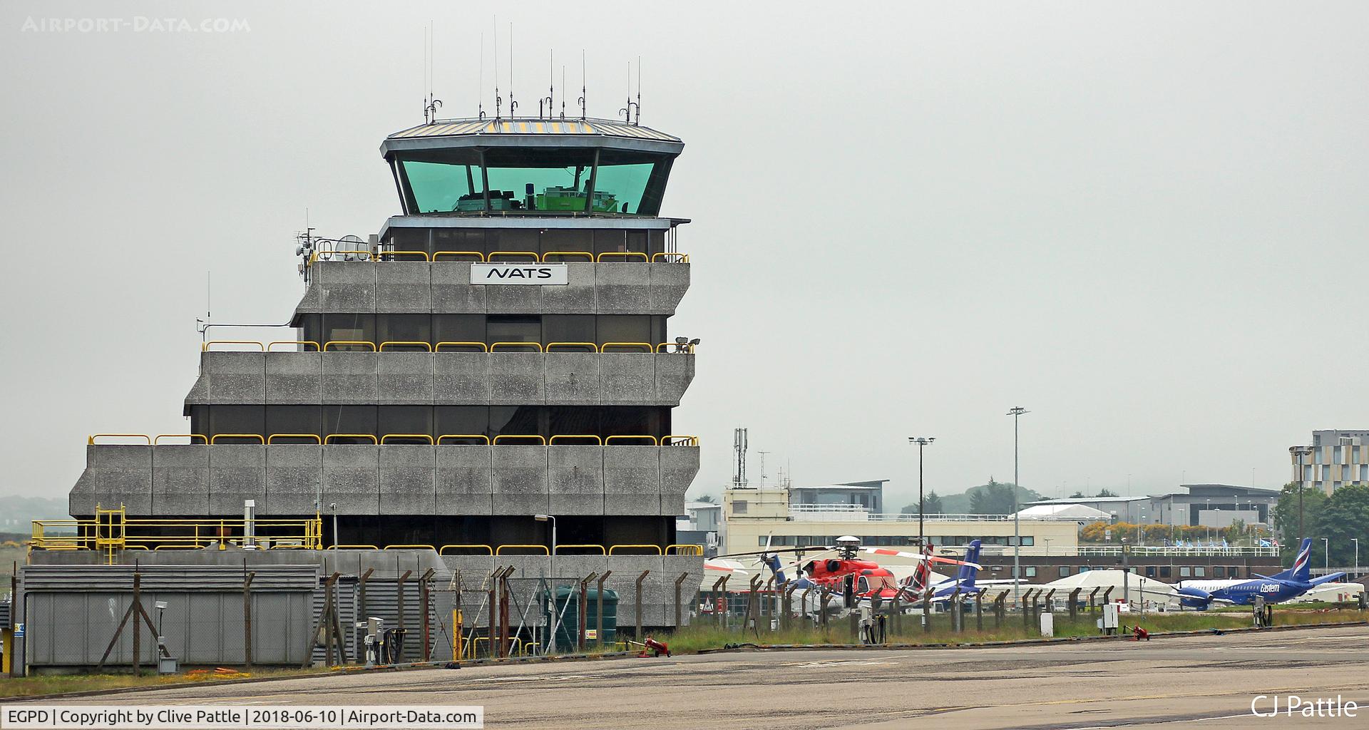 Aberdeen Airport, Aberdeen, Scotland United Kingdom (EGPD) - The 'Wedding Cake' ATC Tower at Aberdeen