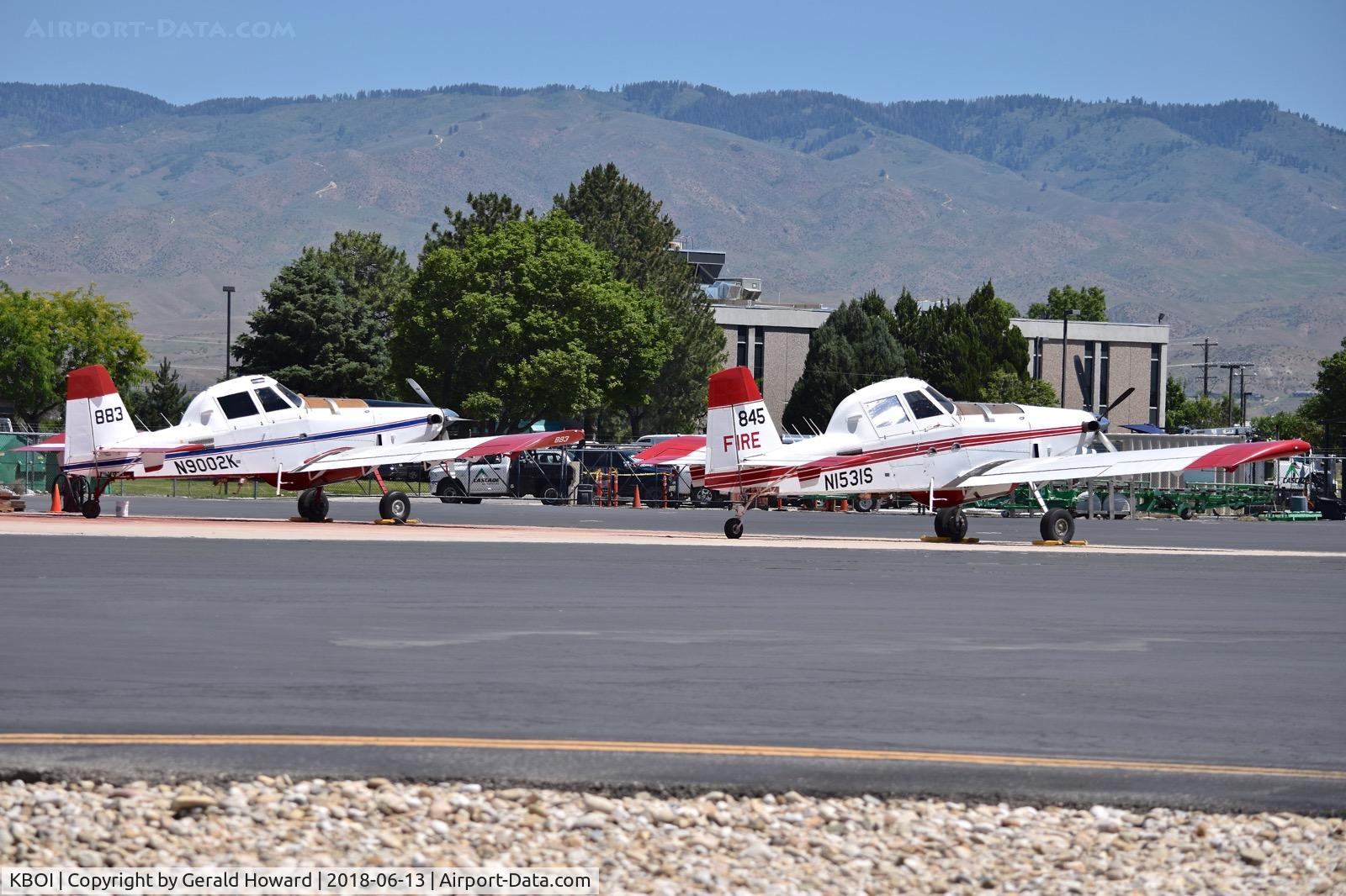 Boise Air Terminal/gowen Fld Airport (BOI) - Two Air Tractors parked on the NIFC ramp.