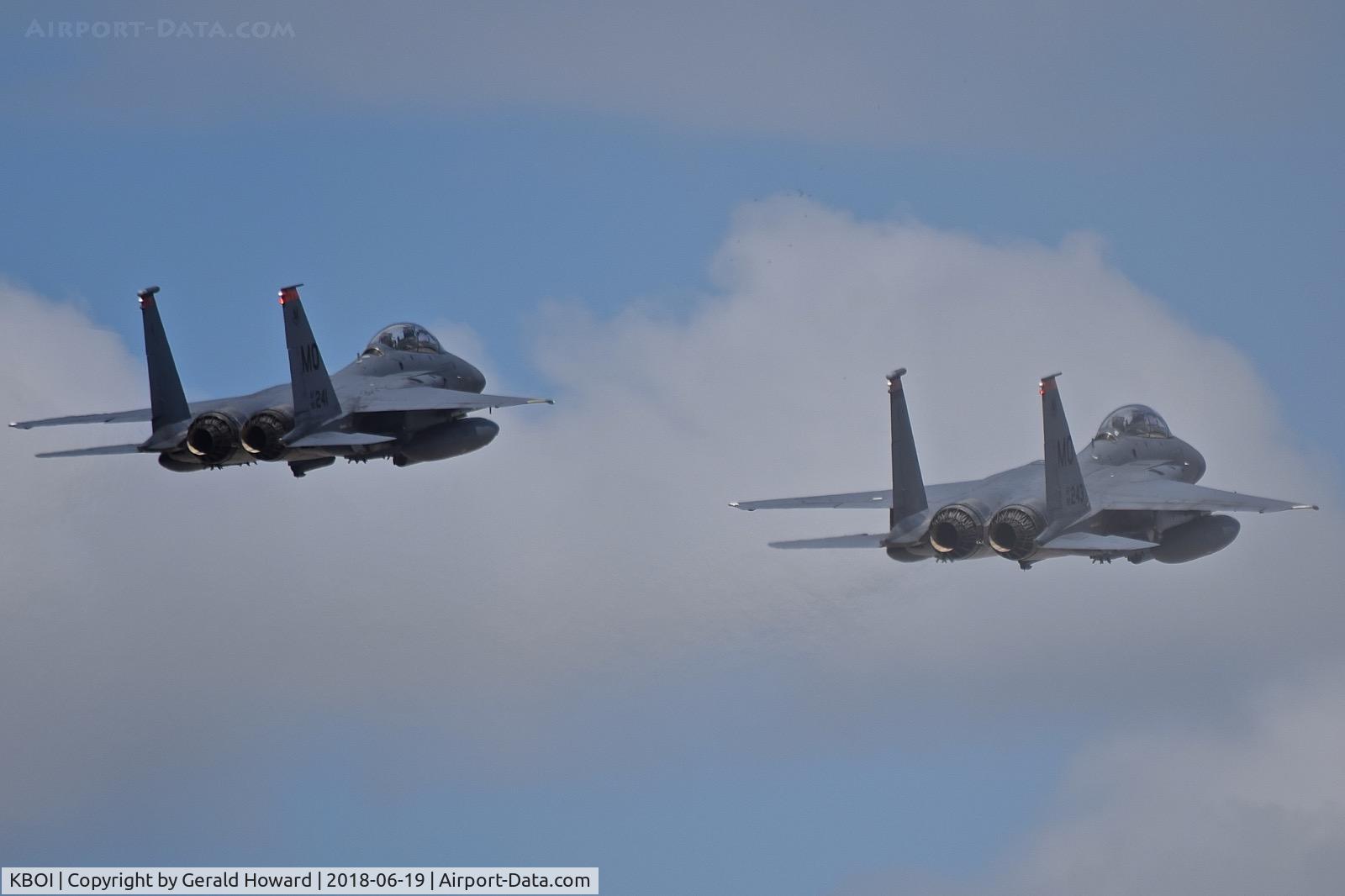 Boise Air Terminal/gowen Fld Airport (BOI) - Two F-15Es from the 391st Fighter Sq. 
