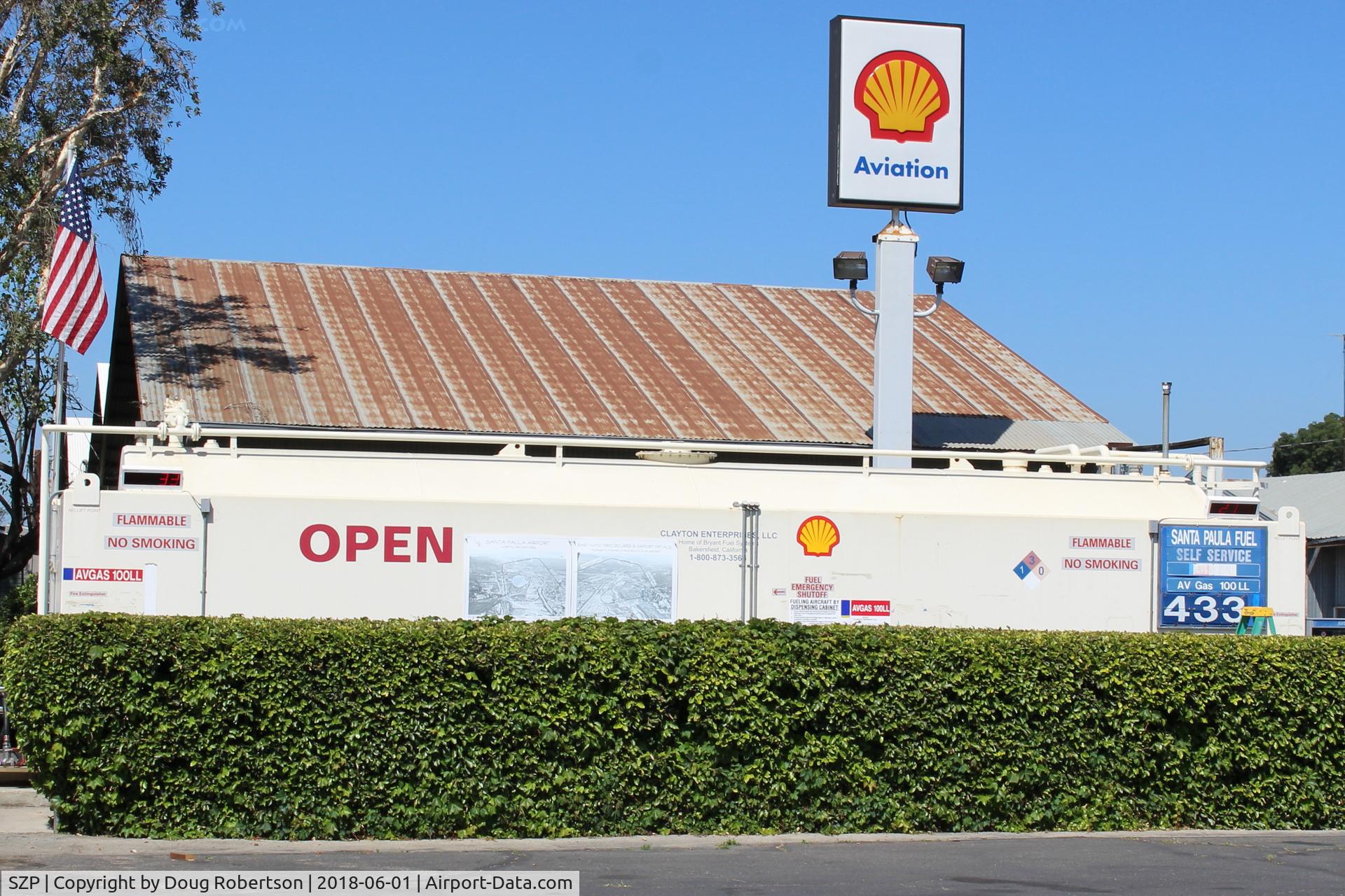 Santa Paula Airport (SZP) - Santa Paula SHELL 100LL self-serve Fuel Dock, no price change