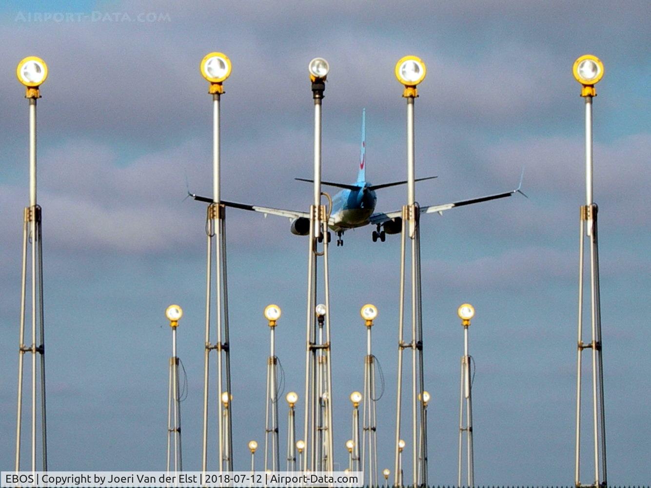 Ostend-Bruges International Airport, Ostend Belgium (EBOS) - Rwy 08, landing of OO-JAD