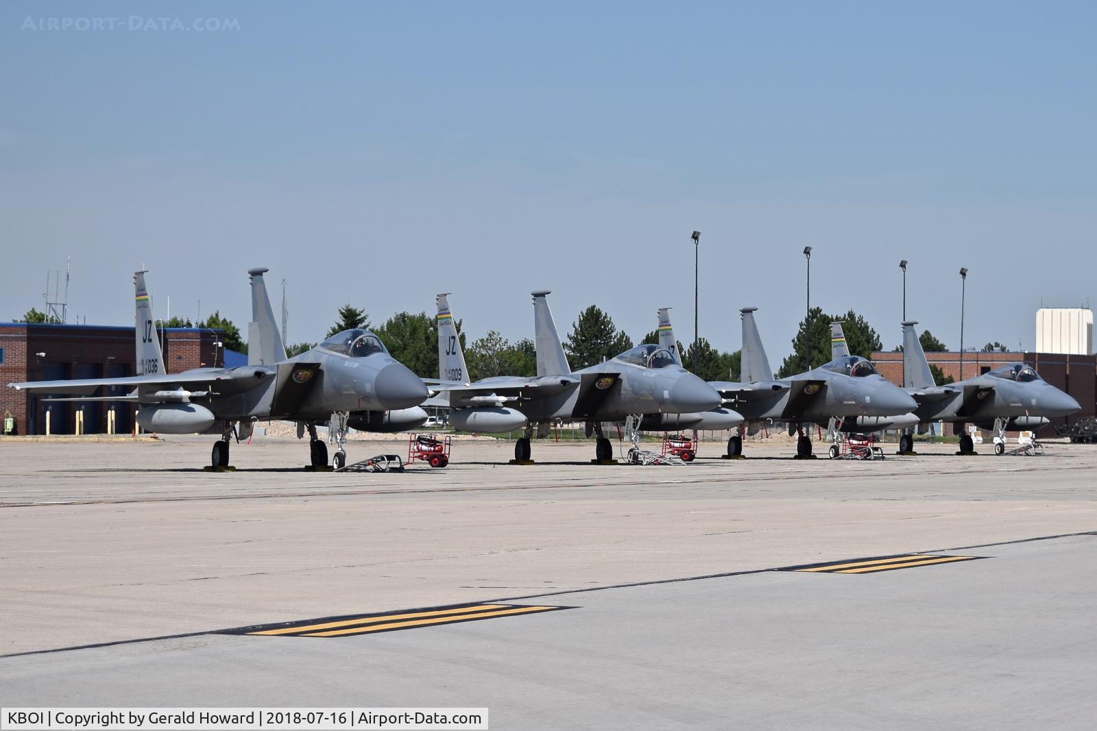 Boise Air Terminal/gowen Fld Airport (BOI) - The other 4 of 8 F-15C fighters from the 122nd Fighter Sq. 