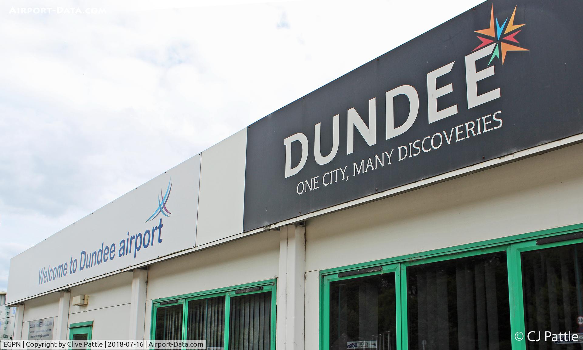 Dundee Airport, Dundee, Scotland United Kingdom (EGPN) - Dundee Airport Terminal signage.