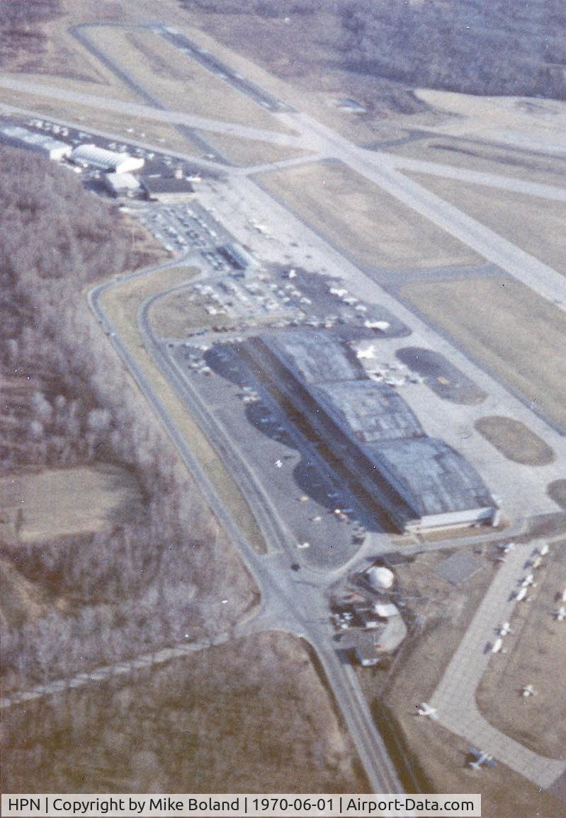 Westchester County Airport (HPN) - Westchester County (NY) airport in the pattern, taken in 1970.
