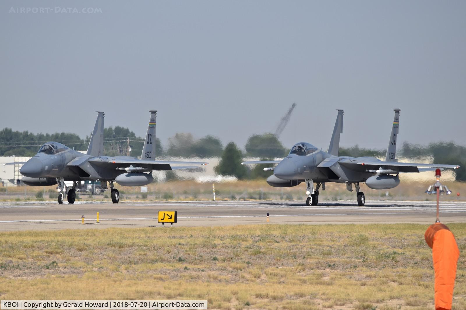 Boise Air Terminal/gowen Fld Airport (BOI) - F-15C fighters from the 122nd Fighter Sq. 