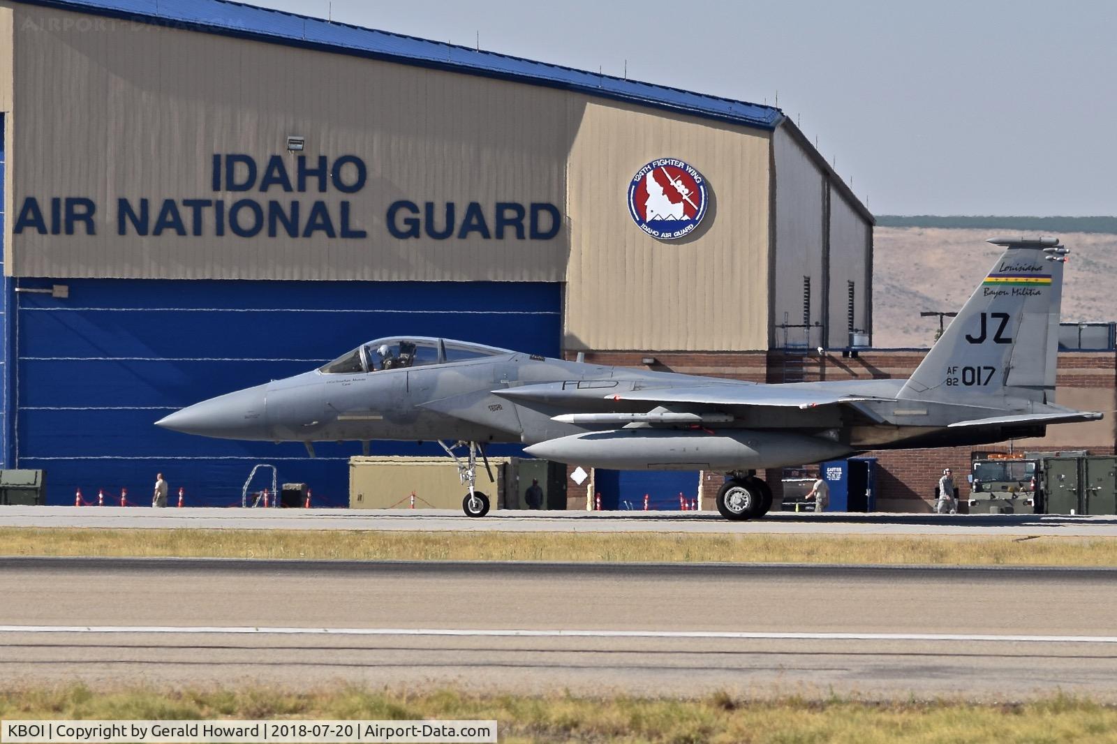 Boise Air Terminal/gowen Fld Airport (BOI) - F-15C fighter from the 122nd Fighter Sq. 