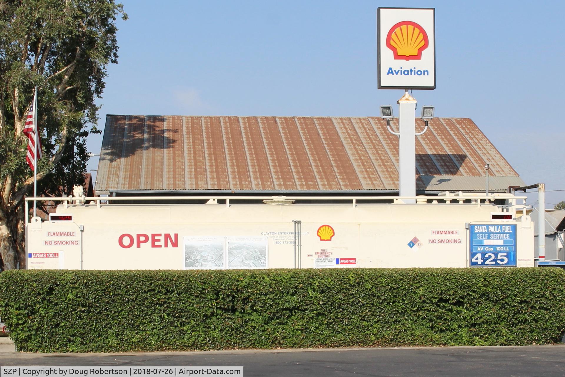 Santa Paula Airport (SZP) - Santa Paula SHELL 100LL Fuel Dock, slight price hike