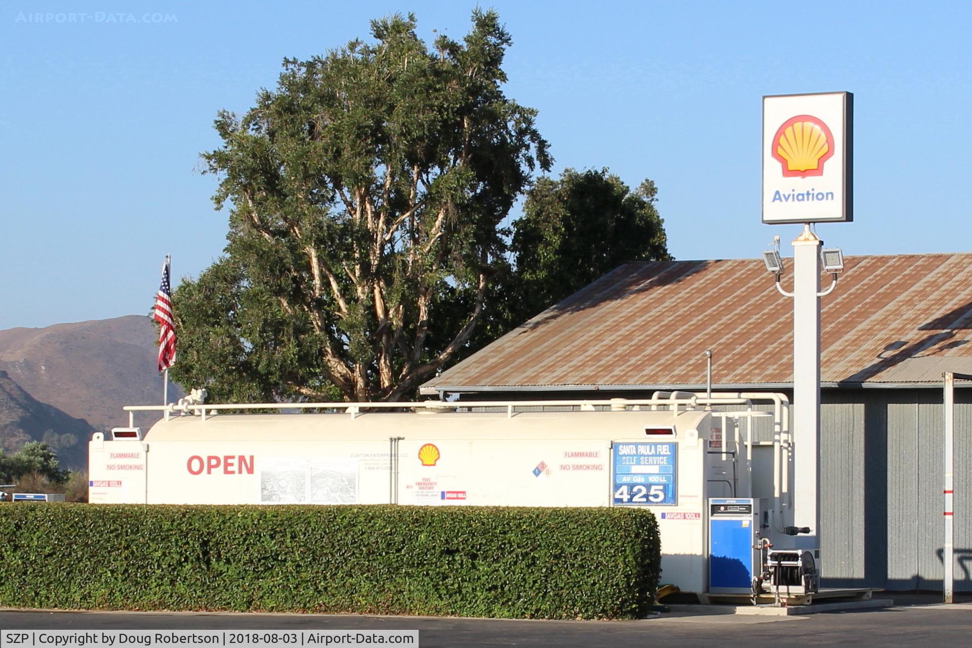 Santa Paula Airport (SZP) - Santa Paula SHELL 100LL Fuel Dock, no price change