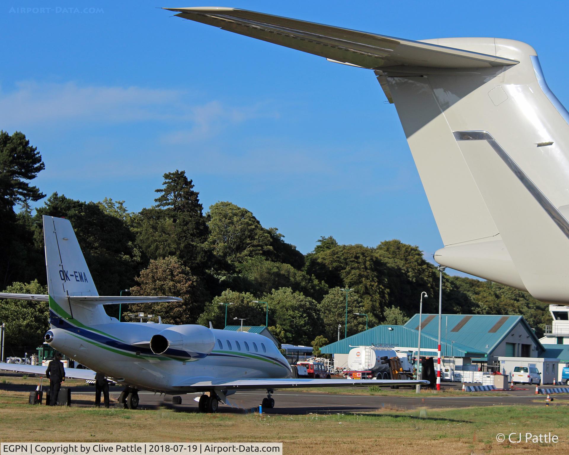 Dundee Airport, Dundee, Scotland United Kingdom (EGPN) - Apron Bizjet parking