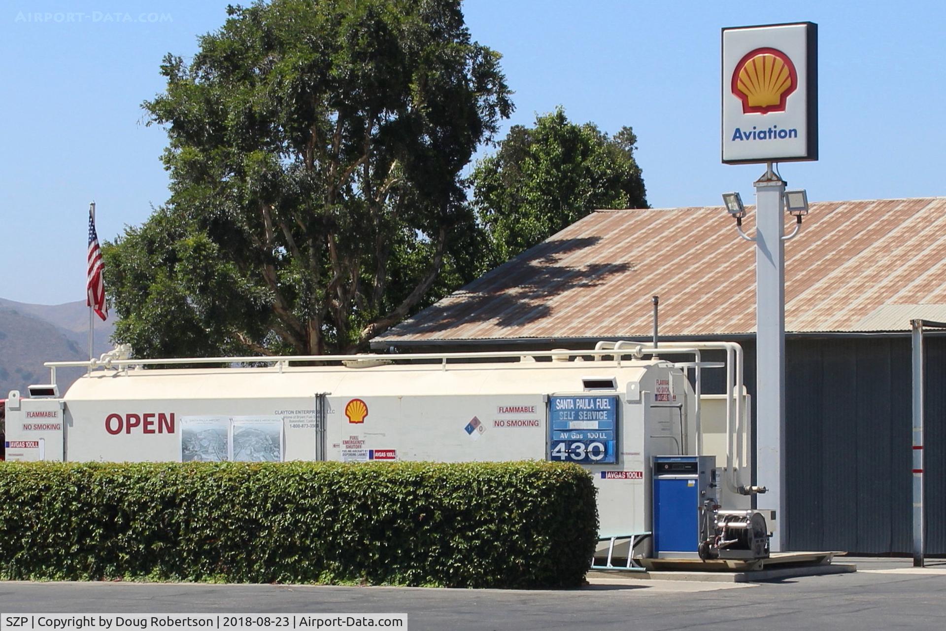 Santa Paula Airport (SZP) - Santa, Paula Airport Self-Serve SHELL 100LL, note price change