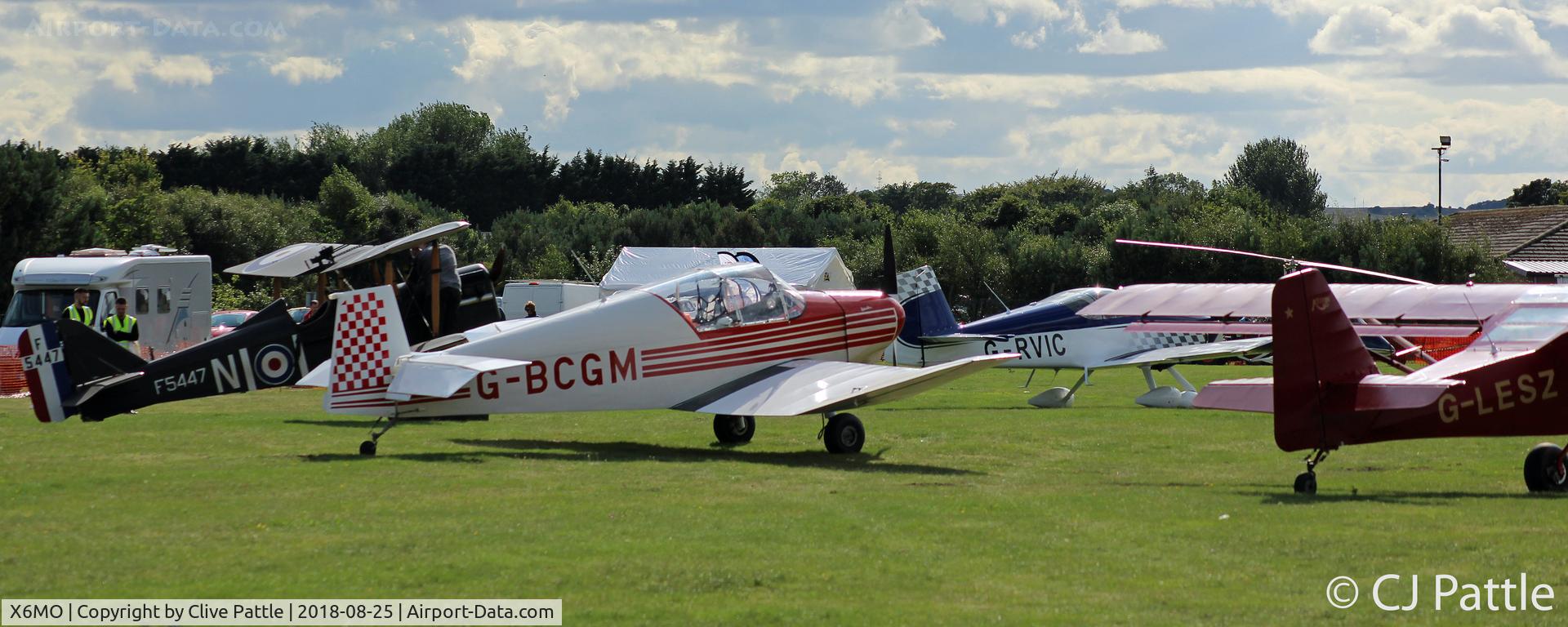 X6MO Airport - Aircraft line-up on the the site of the former RFC Station at Montrose, Angus, Scotland. The event was the Montrose Air Station Heritage Centre light aircraft fly-in held on 25th August 2018.