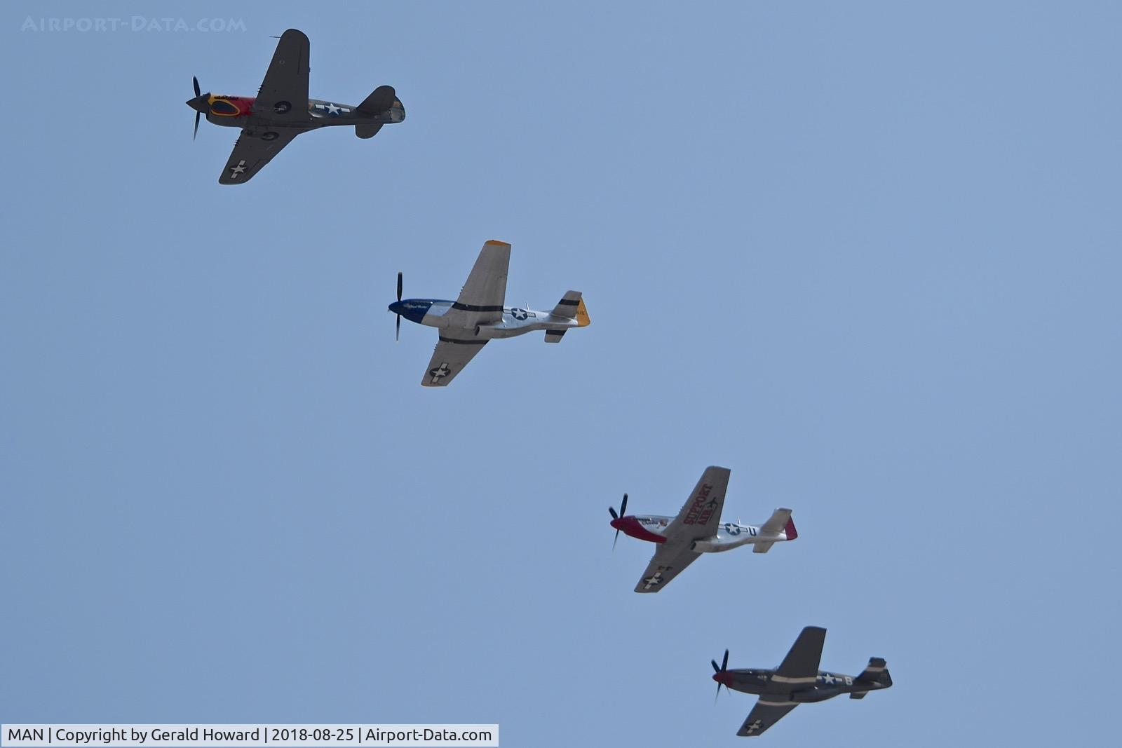 Nampa Municipal Airport (MAN) - Fly by of WW II aircraft.