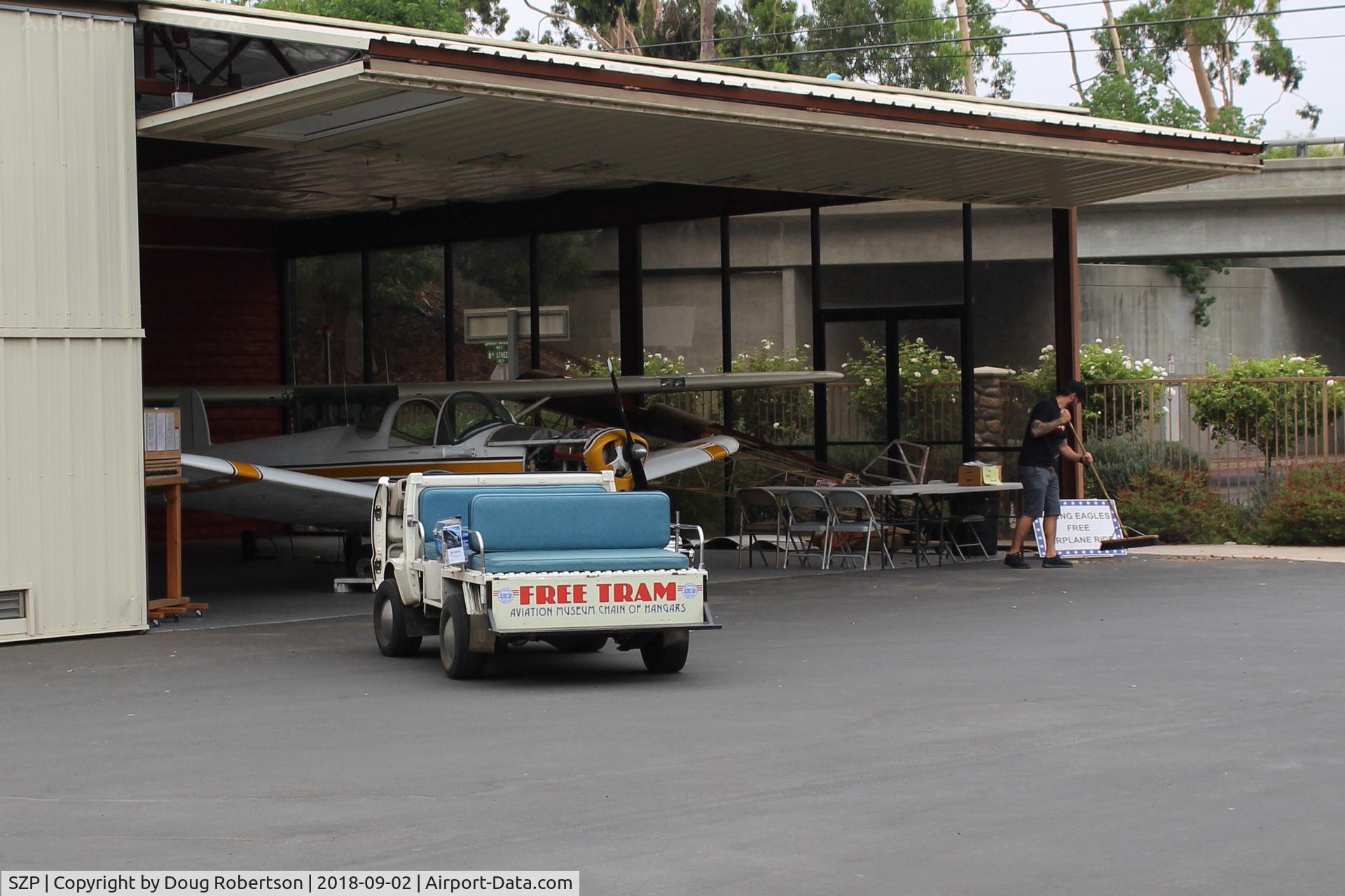 Santa Paula Airport (SZP) - Santa Paula Airport Aviation Museum, Hangar #2 opposite Hangar #1-Young Eagles report here at table on First Sundays for free rides. Prior reservation needed.