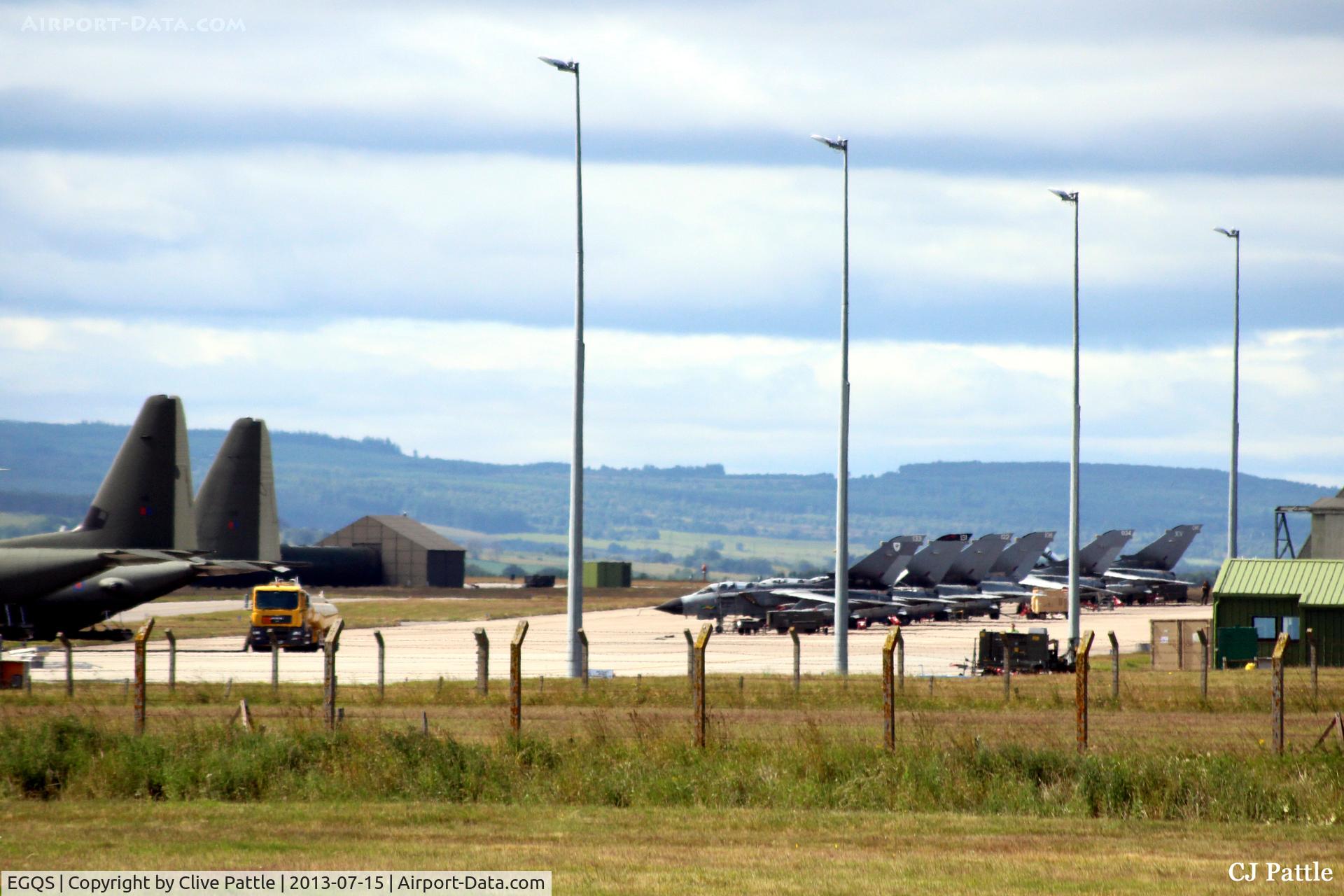 RAF Lossiemouth Airport, Lossiemouth, Scotland United Kingdom (EGQS) - A view of the northern apron at RAF Lossiemouth