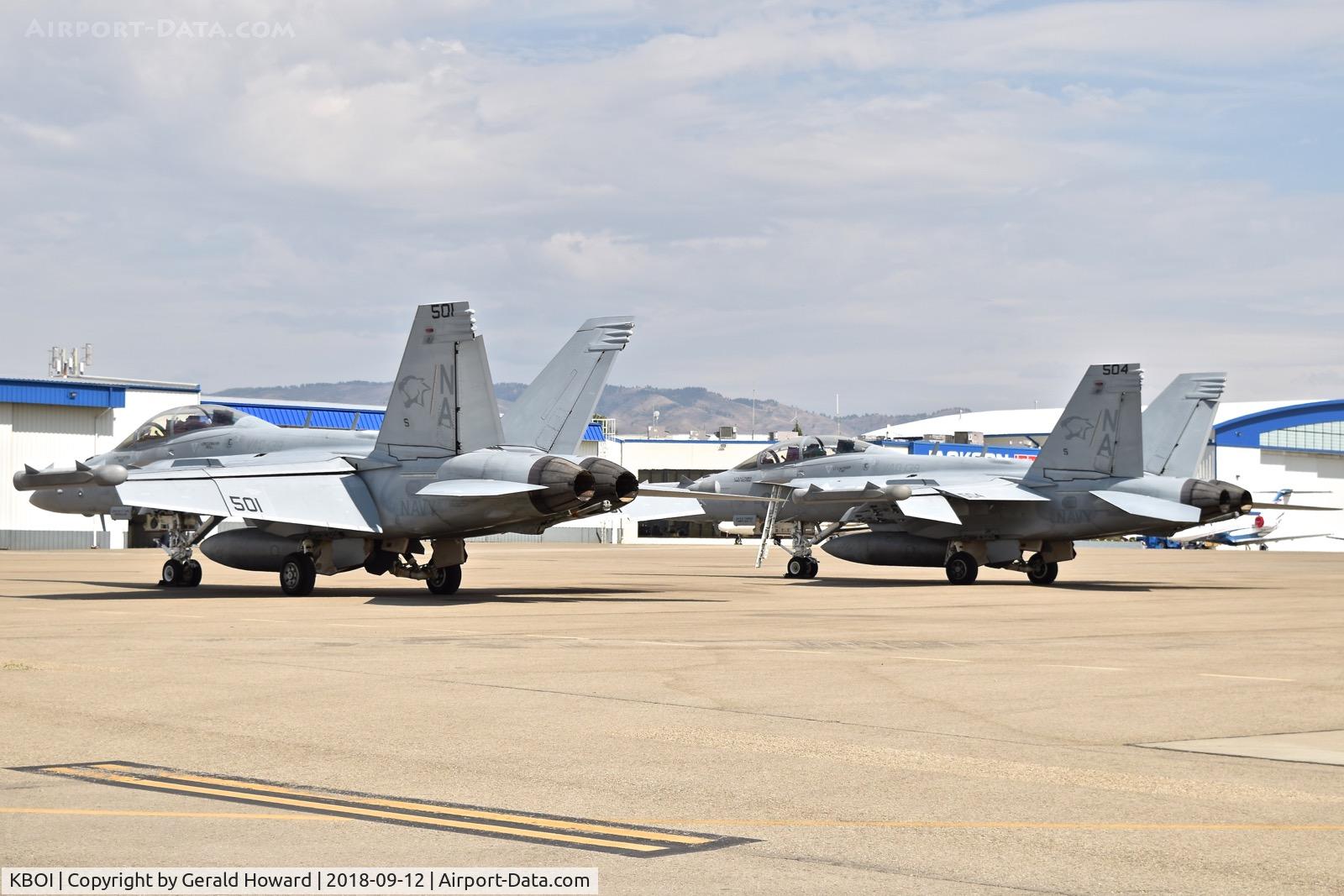 Boise Air Terminal/gowen Fld Airport (BOI) - Two EA-18Gs from VAQ-139 
