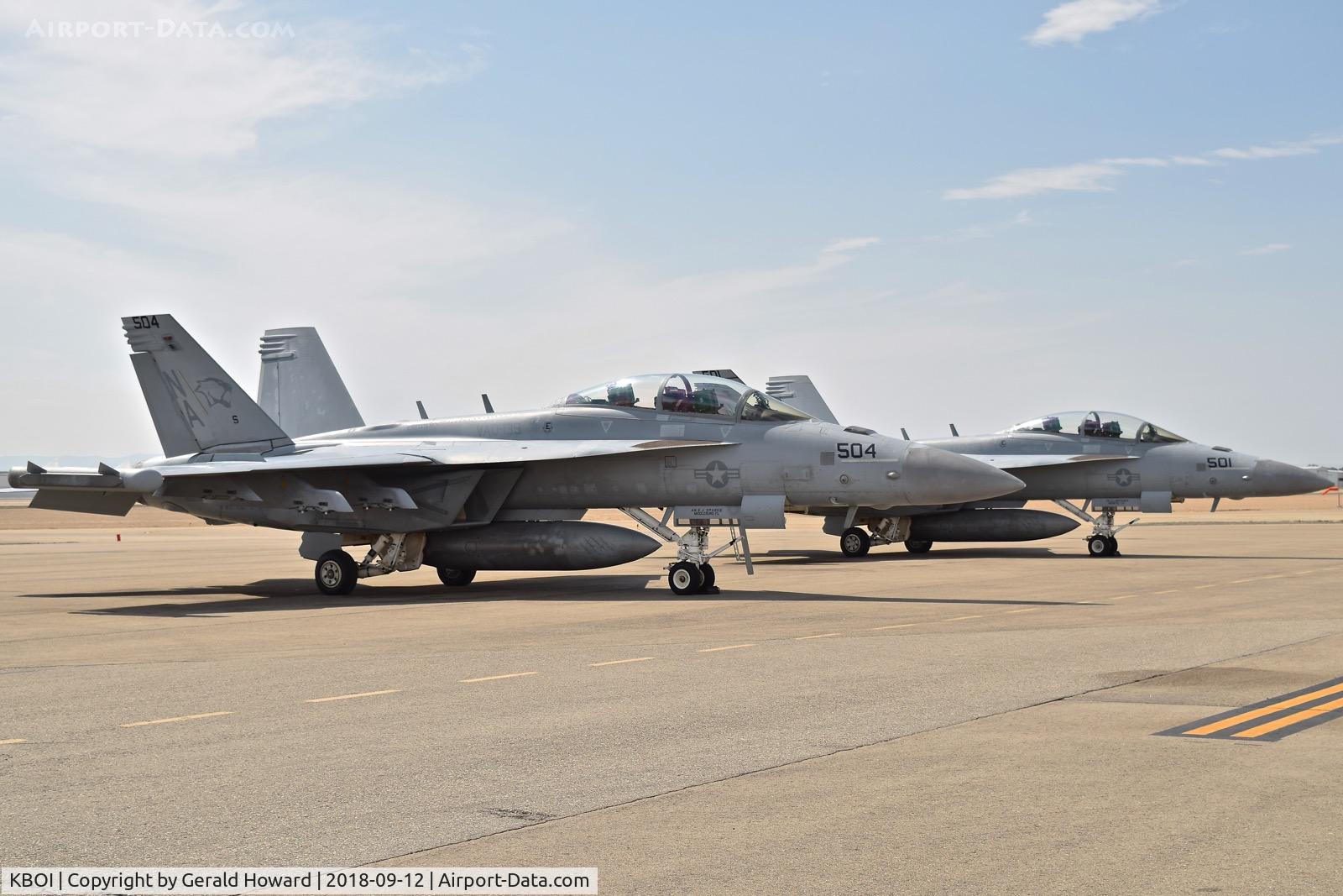 Boise Air Terminal/gowen Fld Airport (BOI) - Two EA-18G from VAQ-139 :Cougars