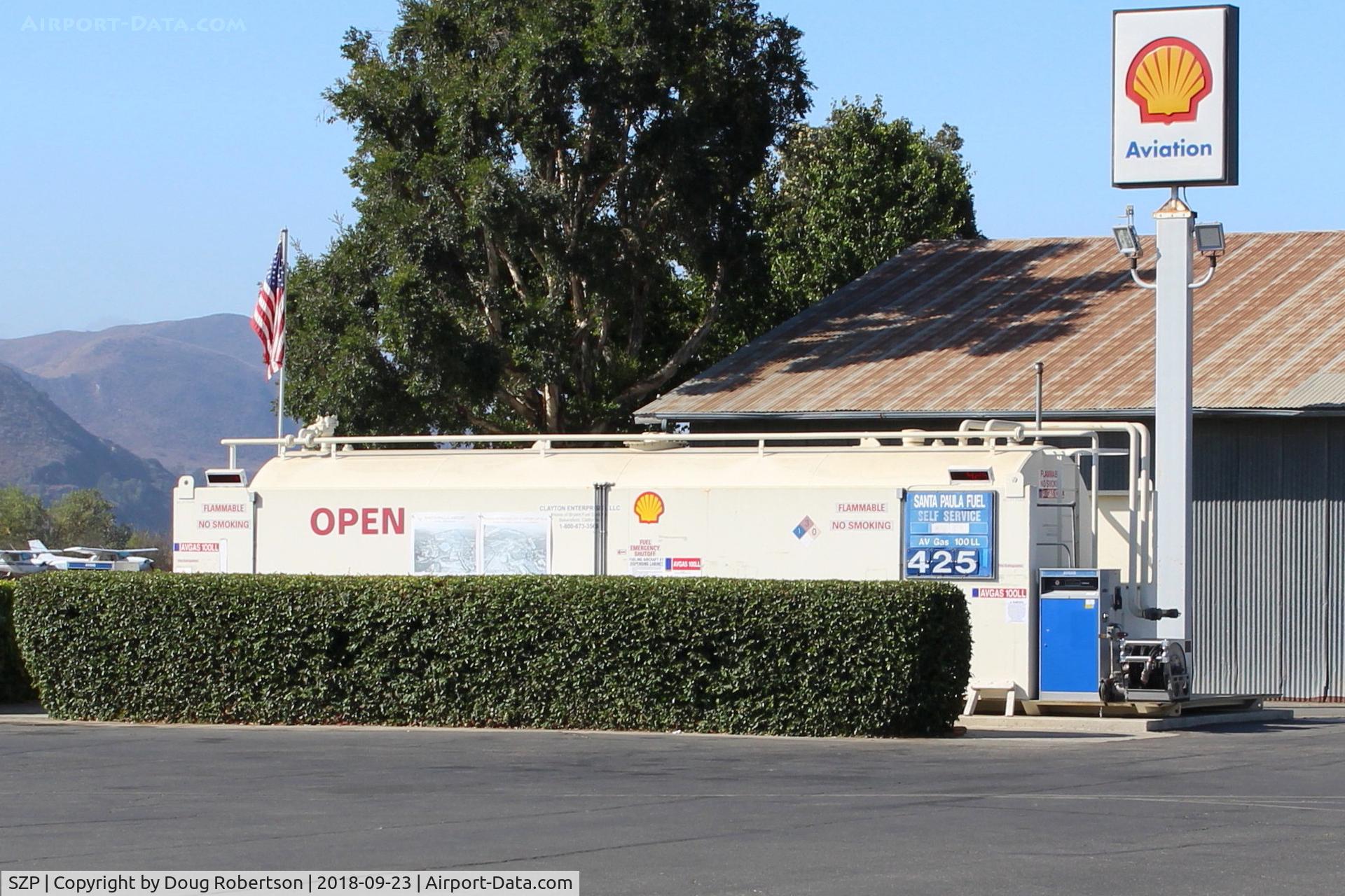 Santa Paula Airport (SZP) - Santa Paula SHELL 100LL Self-Serve Fuel Dock-no price change